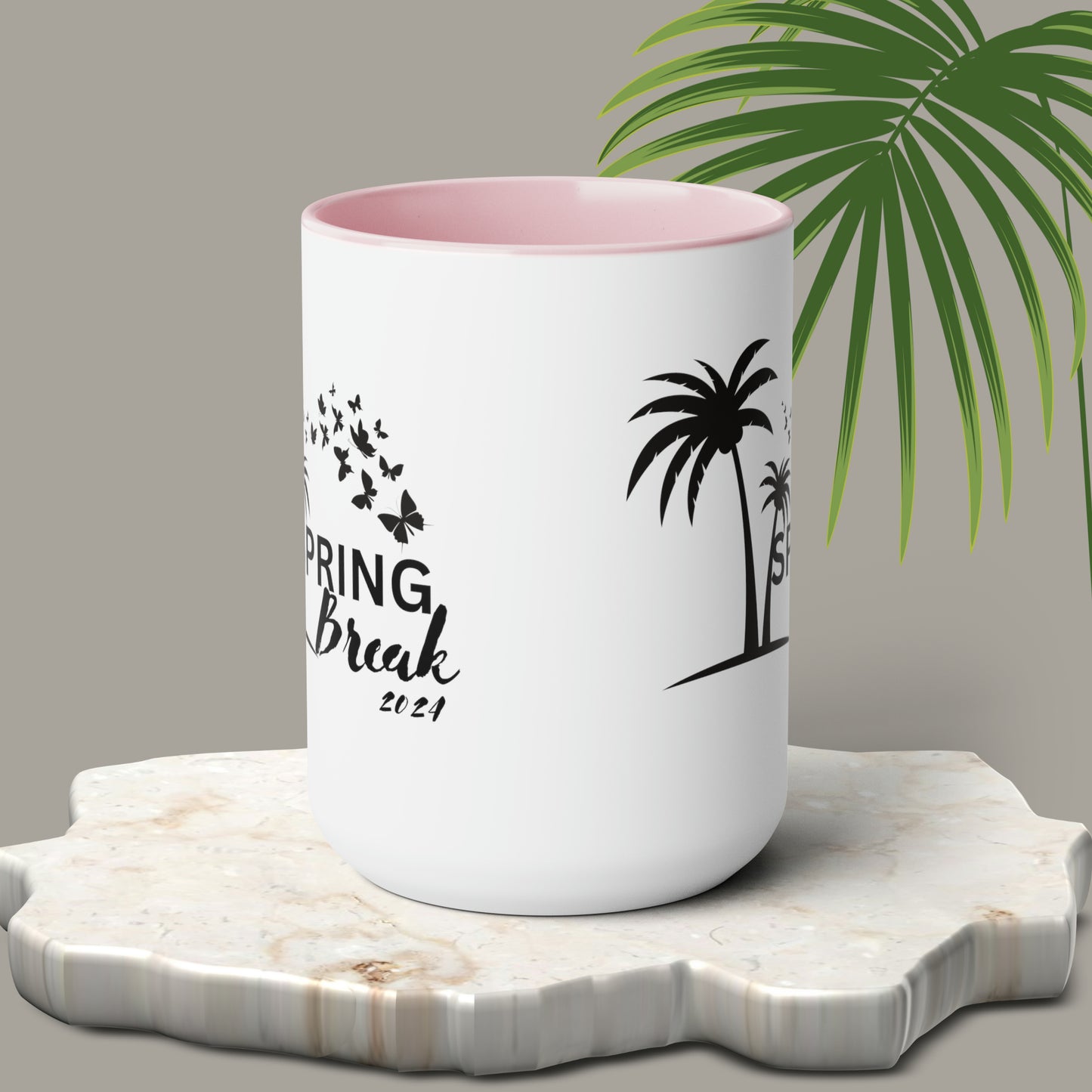 Spring Break 2024 Two-Tone Coffee Mugs, 15oz