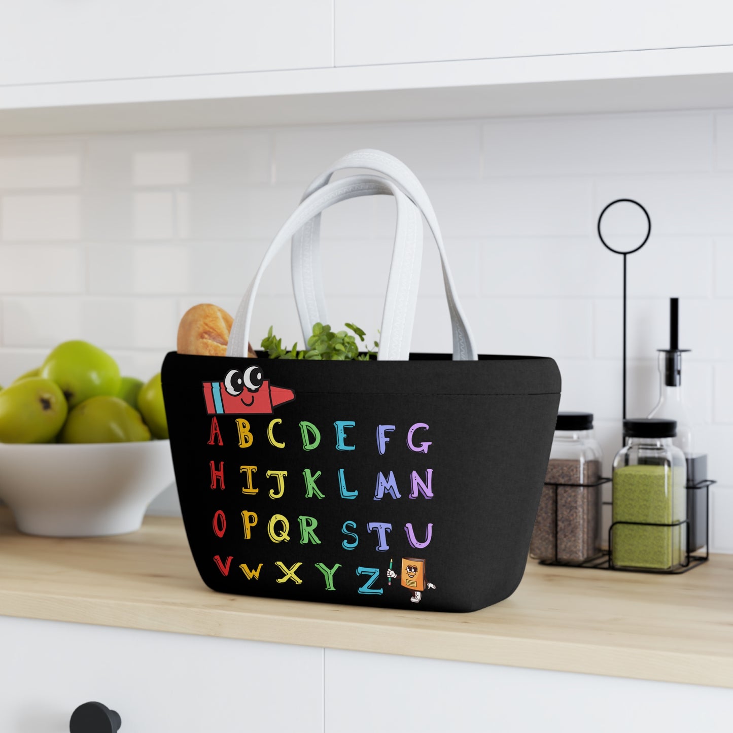 ABC Lunch Bag, Back To School Lunch Bag, Back to Learning Lunch Bag, Ready for School Lunch Bag. First day Of School.