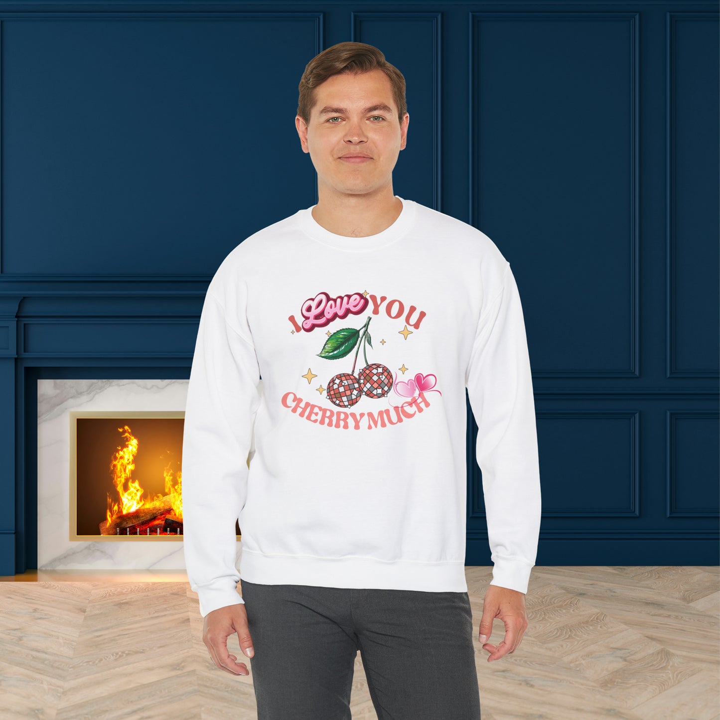 Happy valentines day Unisex Heavy Blend™ Crewneck Sweatshirt