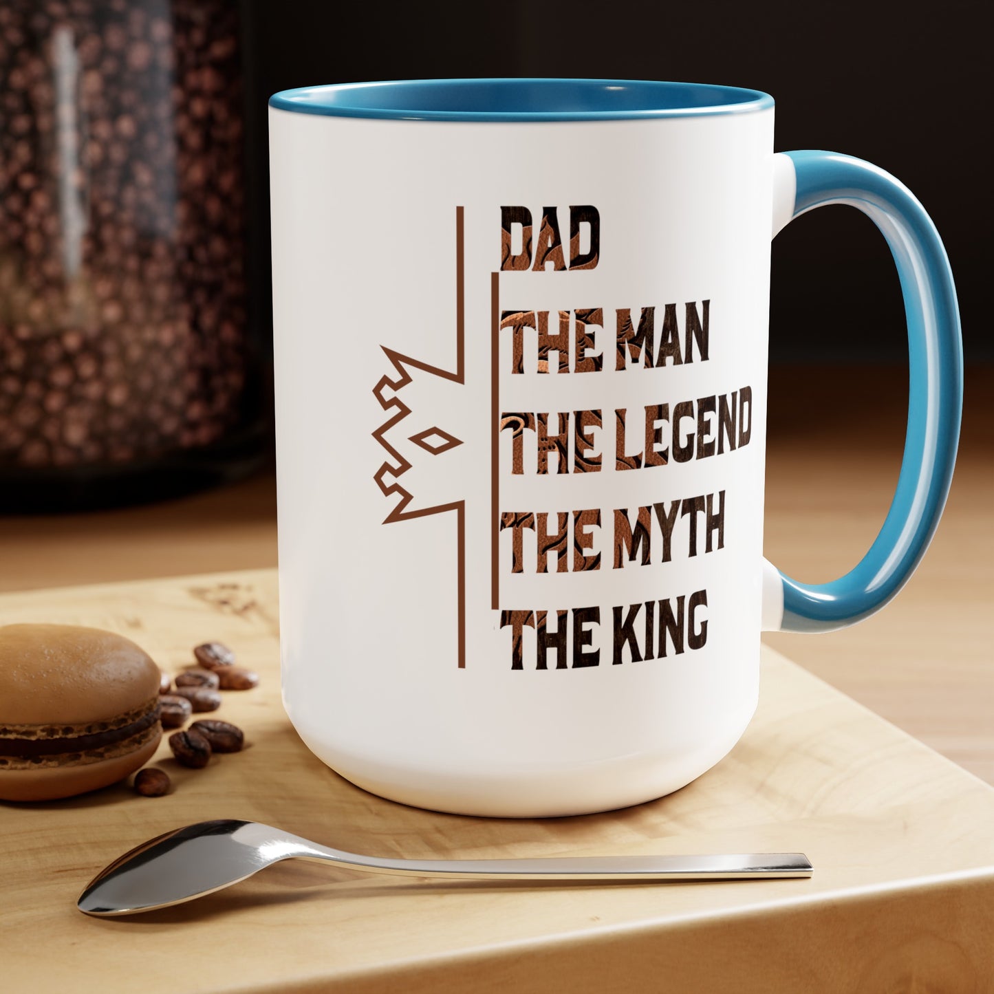 Happy father's dayTow-Tone Coffee Mug.15oz, Gift for Dad, Daddy's Coffee Mug