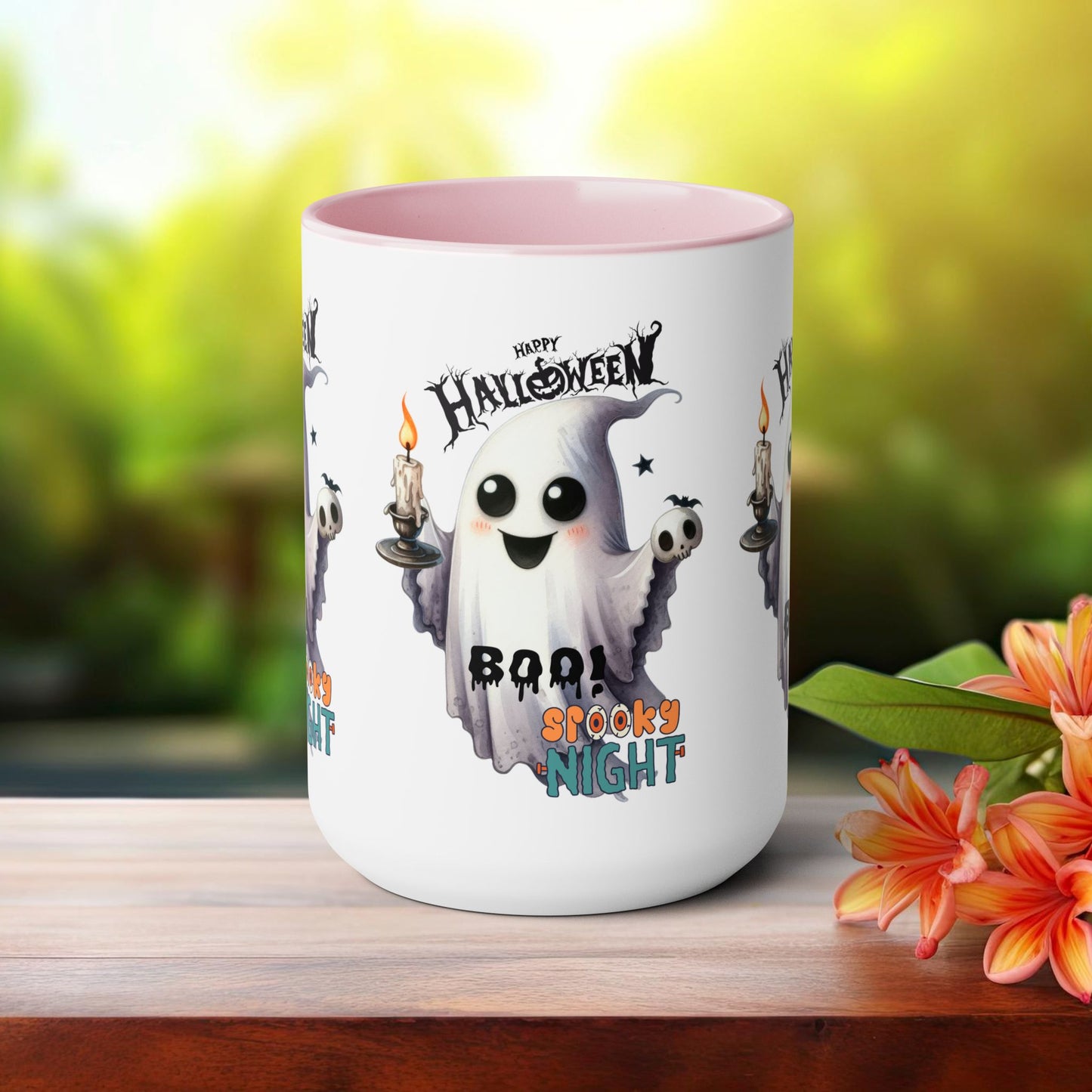 Spooky Night Halloween Coffee Mug,  Let's Go Halloween Coffee Mug, Trick or Treat Halloween Coffee Mug, Cute Skeleton Coffee Mug, Spooky Season Halloween Coffee Mug.