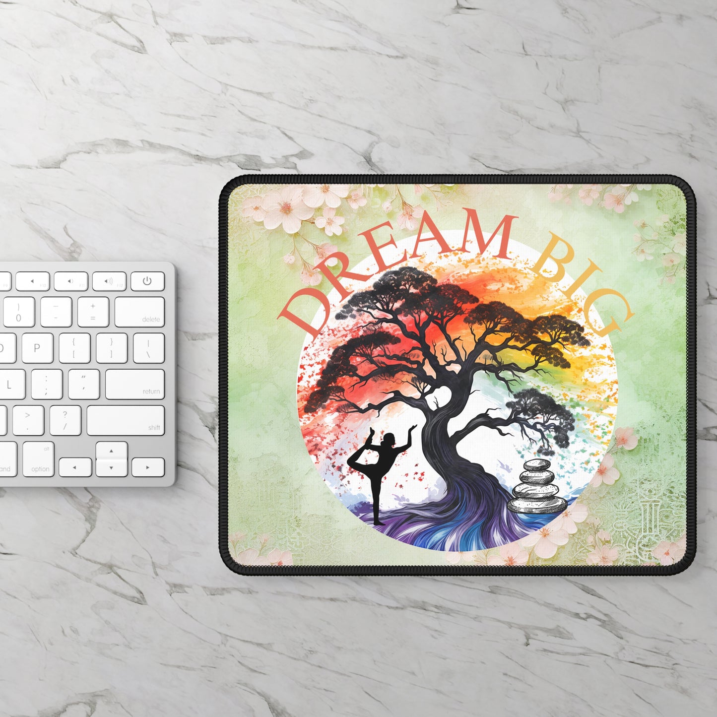 Dream Big Yoga Mouse Pad,Unique Gift For Meditation And Yoga Lover, Cute Yoga Mouse Pad, Mindful Yoga Gift, Yoga lover Mouse Pad, Yoga Instructor Gift, Gift For Yoga lovers, Gift For Yogi.