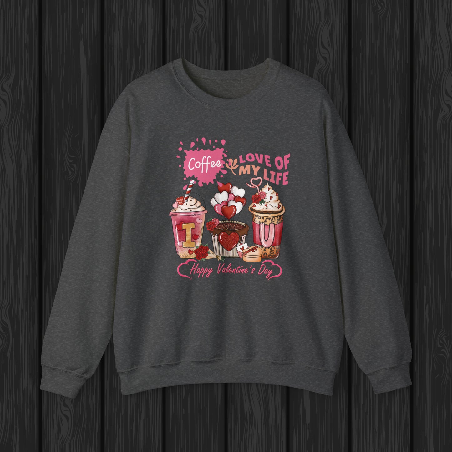 Happy valentines day Unisex Heavy Blend™ Crewneck Sweatshirt