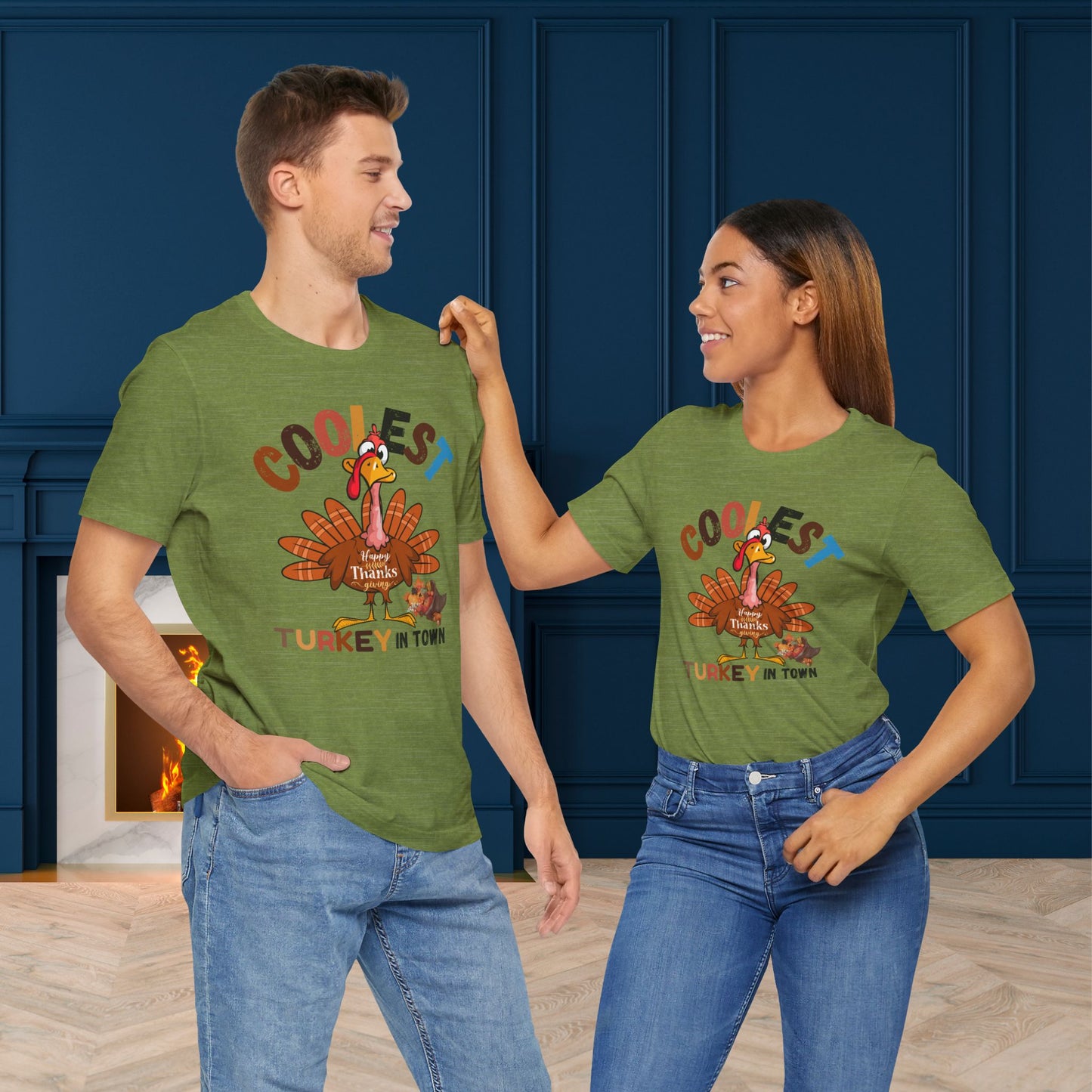 Coolest Turkey InTown T-shirt, Happy Thanksgiving T-shirt, Happy thanksgiving 2024 T-shirt, Thanksgiving Gift,Turkey Shirt, Family Thanksgiving, Holiday Outfit.