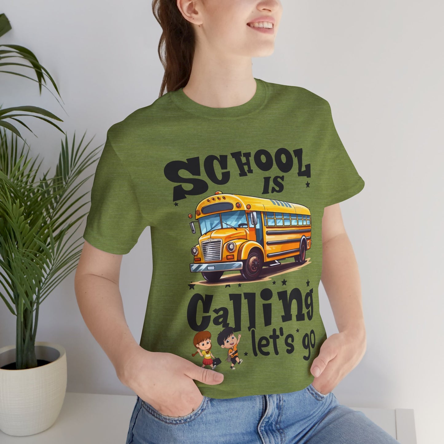 School Is calling T-shirt, First Day Of School T-Shirt, Teacher Back To school unisex jersey short sleeve.First Day Vibes T-Shirt.