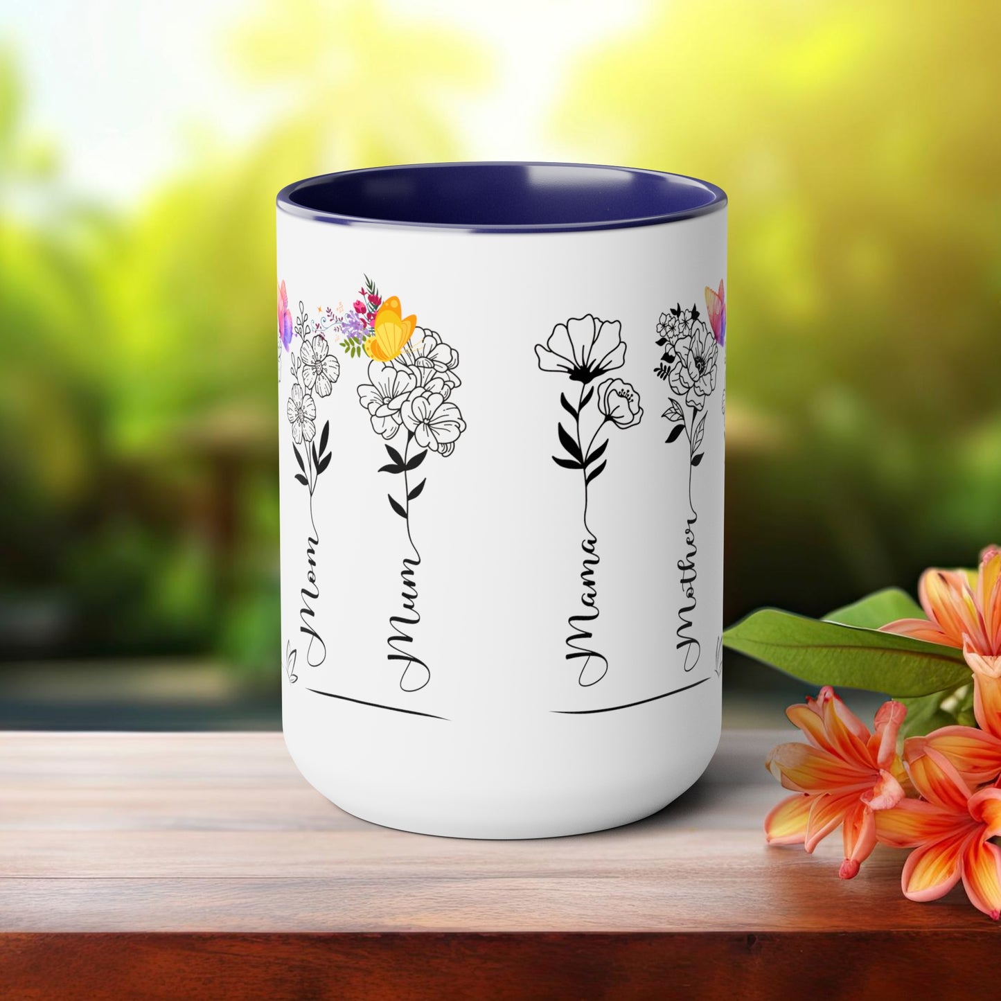 Happy Mother's dayTow-Tone Coffee Mug.15oz, Gift for mom, Mama's Coffee Mug