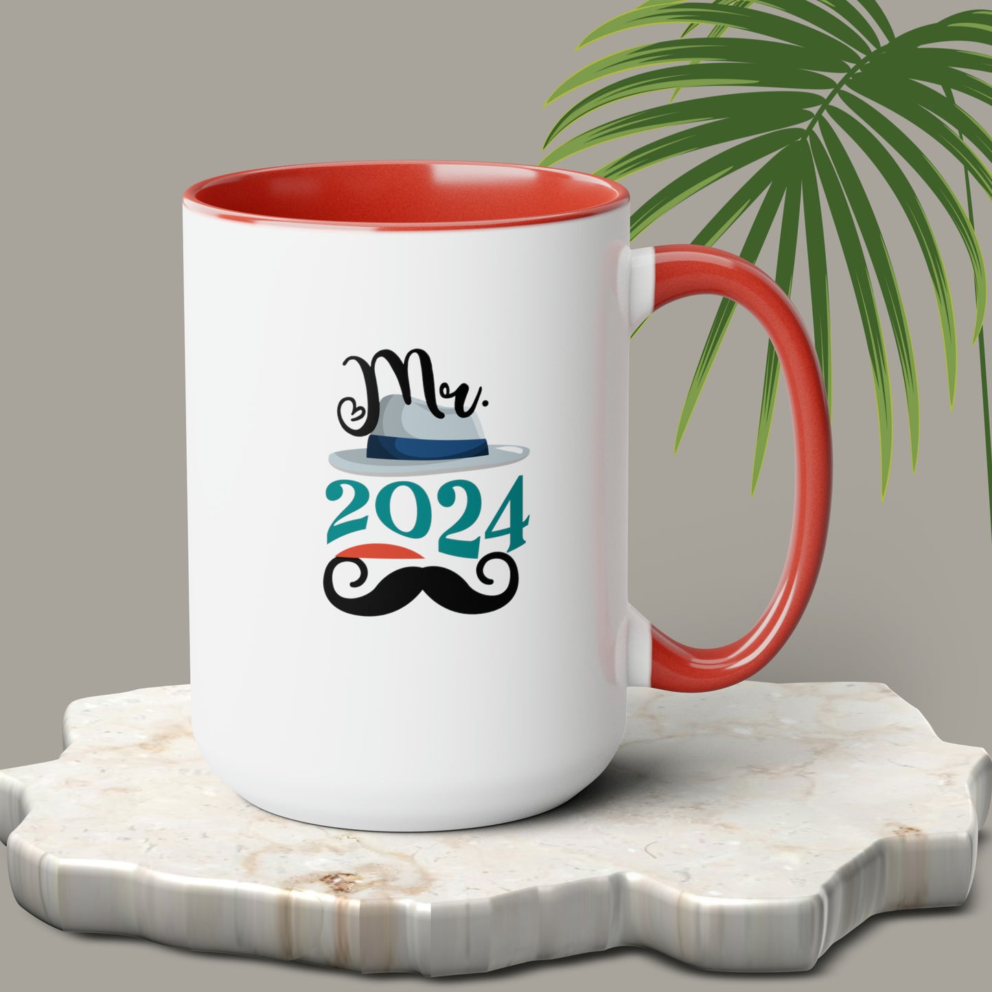 Happy New Year Two-Tone Coffee Mugs, 15oz