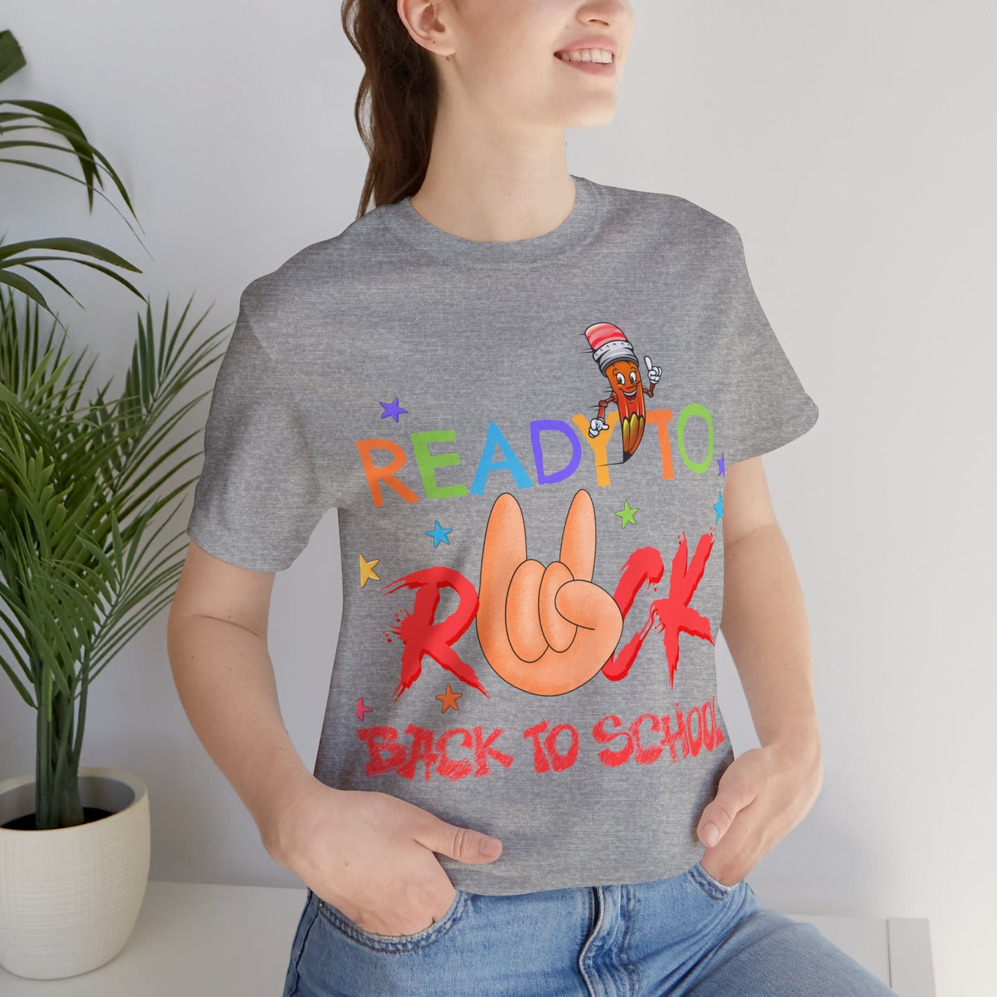 Ready To Rock T-Shirt, Back To School T-Shirt, Teach Love Inspire Teacher Shirt, Teacher Back To school unisex jersey short sleeve.First Day Vibes T-Shirt.