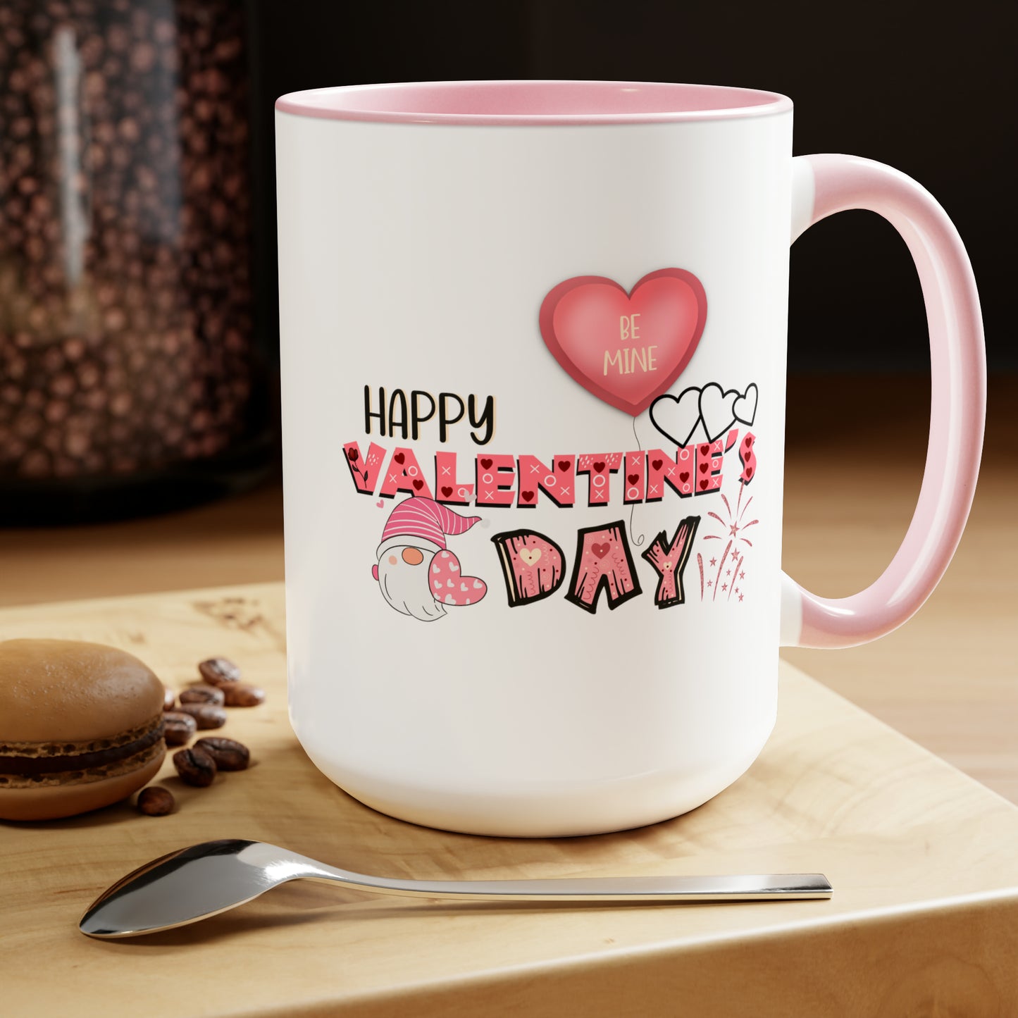 Happy valentines day Two-Tone Coffee Mugs, 15oz