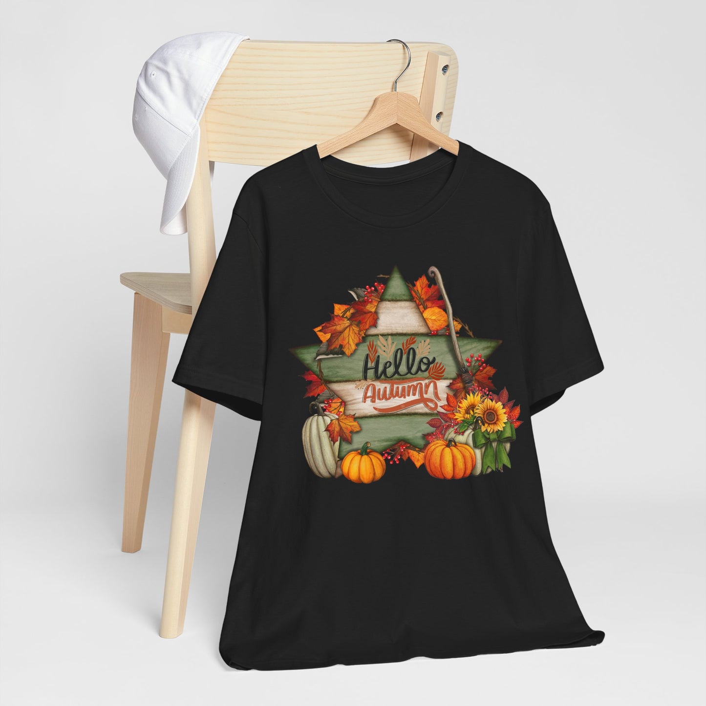 Hello Autumn Thanksgiving T-shirt, Happy thanksgiving 2024 T-shirt, Thanksgiving Gift,Turkey Shirt, Family Thanksgiving, Holiday Outfit.