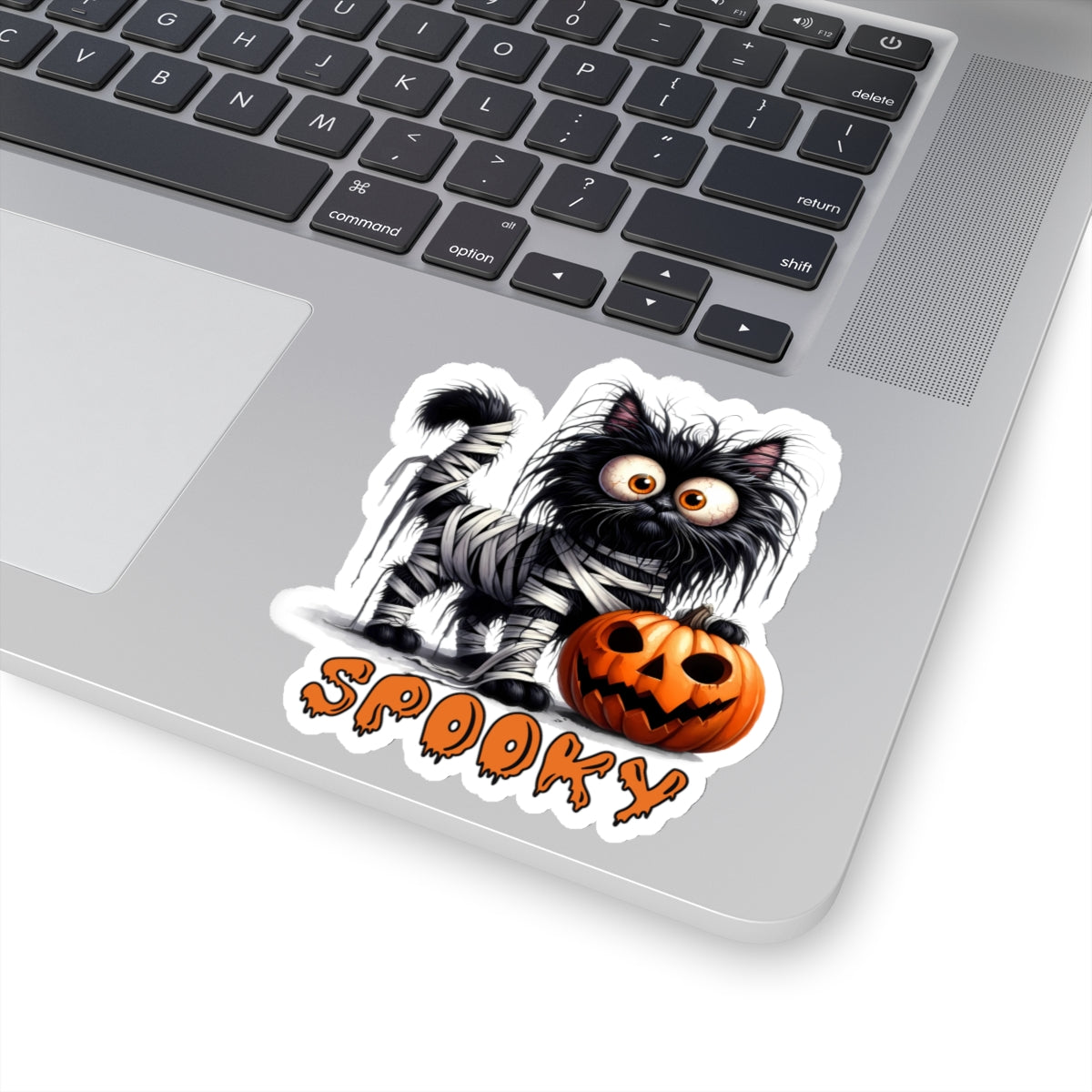 Spooky Kiss-Cut Stickers, Happy Halloween Kiss-Cut Stickers, Spooky Season Kiss-Cut Stickers, Cute Cat Halloween Kiss-Cut Stickers.