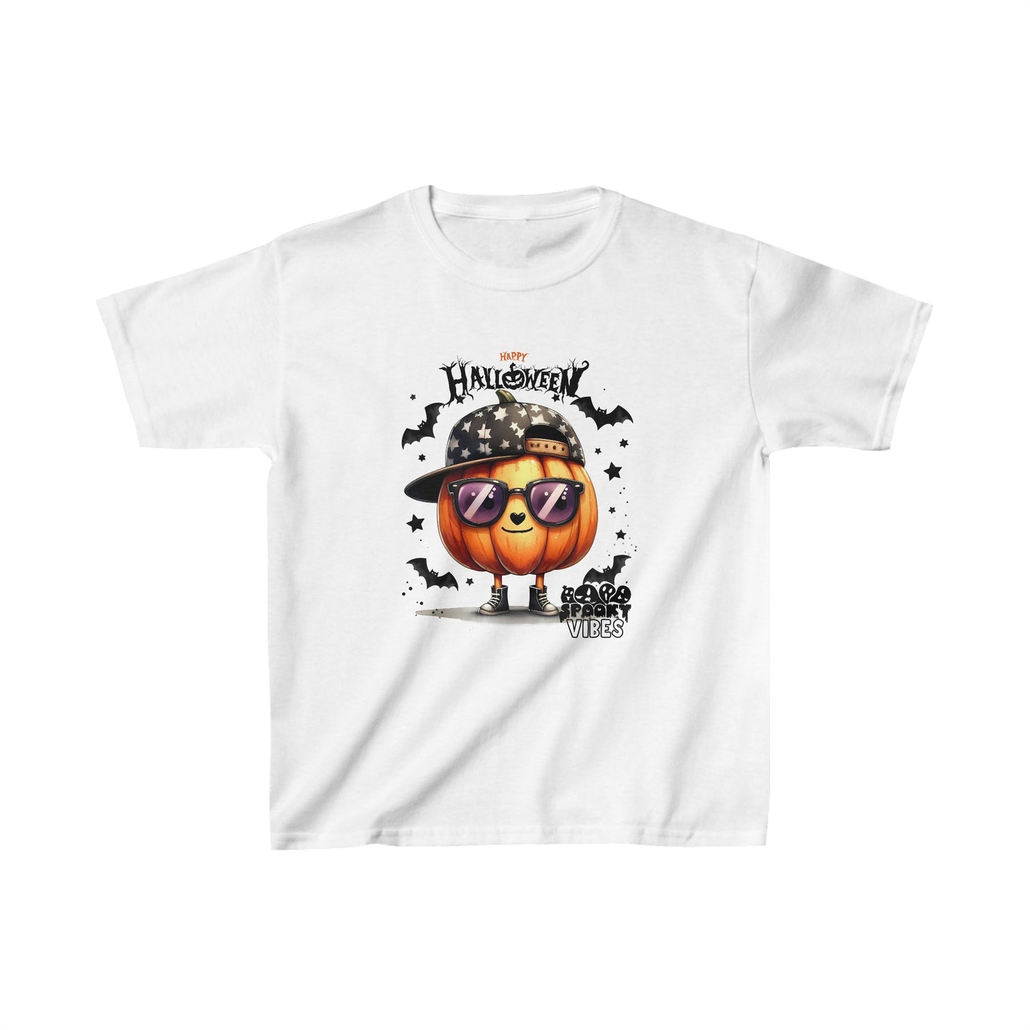 Happy Halloween Kids Shirt, Stay Spooky Halloween Kids Heavy Cotton™ Tee, Spooky Season Kids Shirt, Spooky Vibes Shirt, Trick Or Treat Cotton T-Shirt.