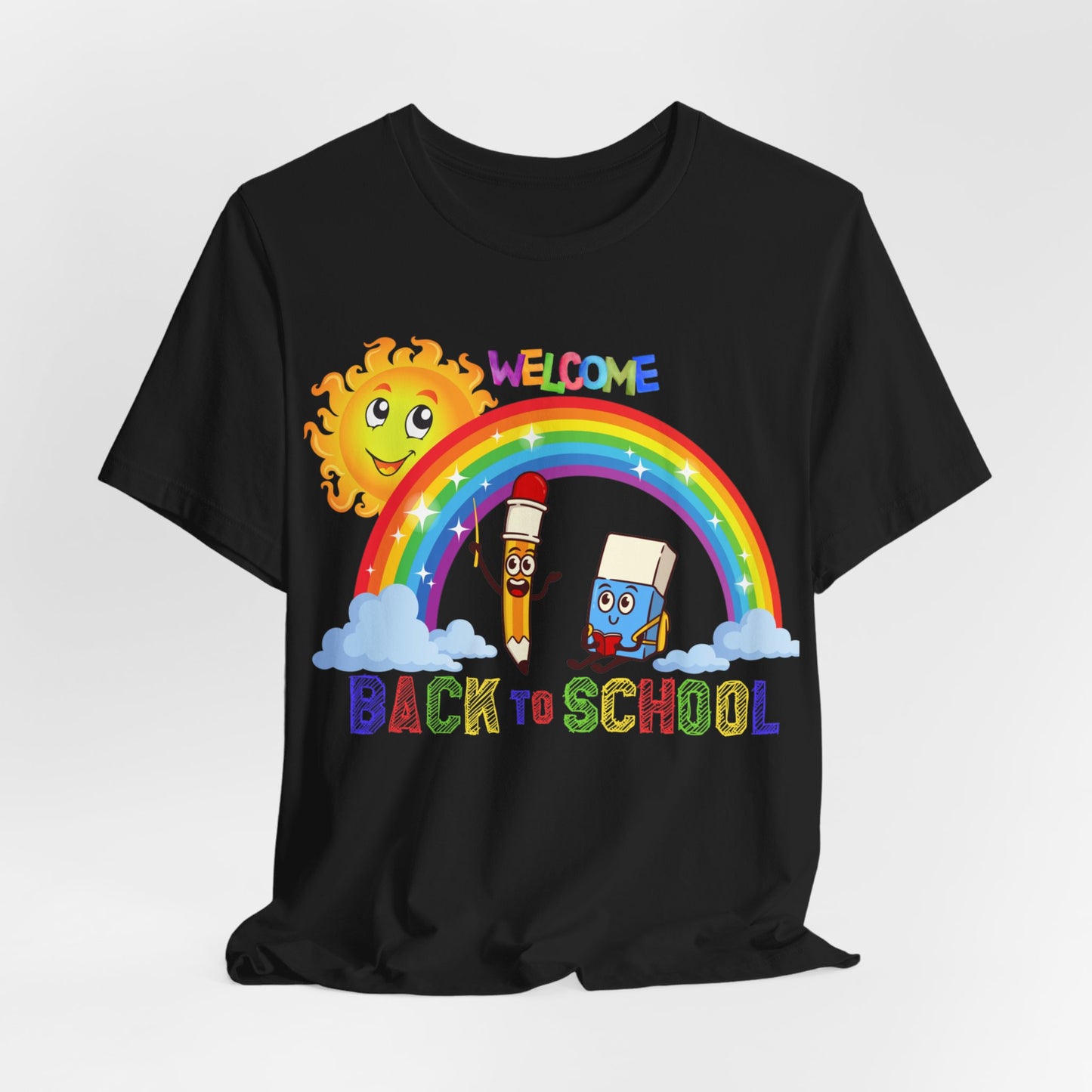 Welcome Back To School T-Shirt, Hello Teacher T-Shirt, Back To School T-Shirt, Teach Love Inspire Teacher Shirt, Teacher Back To school unisex jersey short sleeve.First Day Vibes T-Shirt.