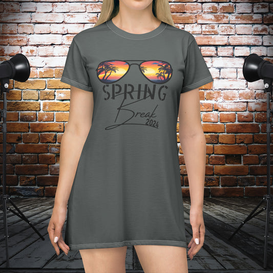 Spring Break 2024 T-Shirt Dress (AOP)