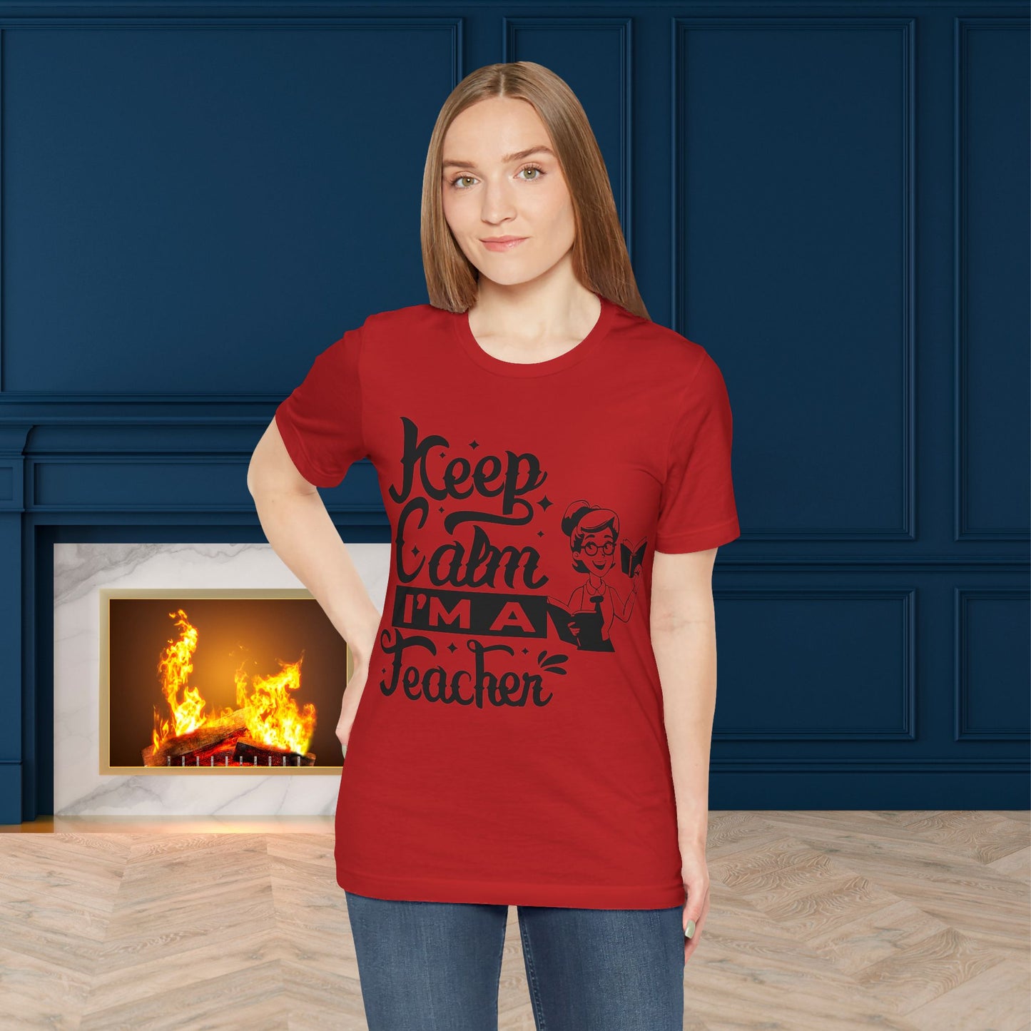 Keep Calm I Am A Teacher T-Shirt, Back To School T-Shirt, Teach Love Inspire Teacher Shirt, Teacher Back To school unisex jersey short sleeve.First Day Vibes T-Shirt.