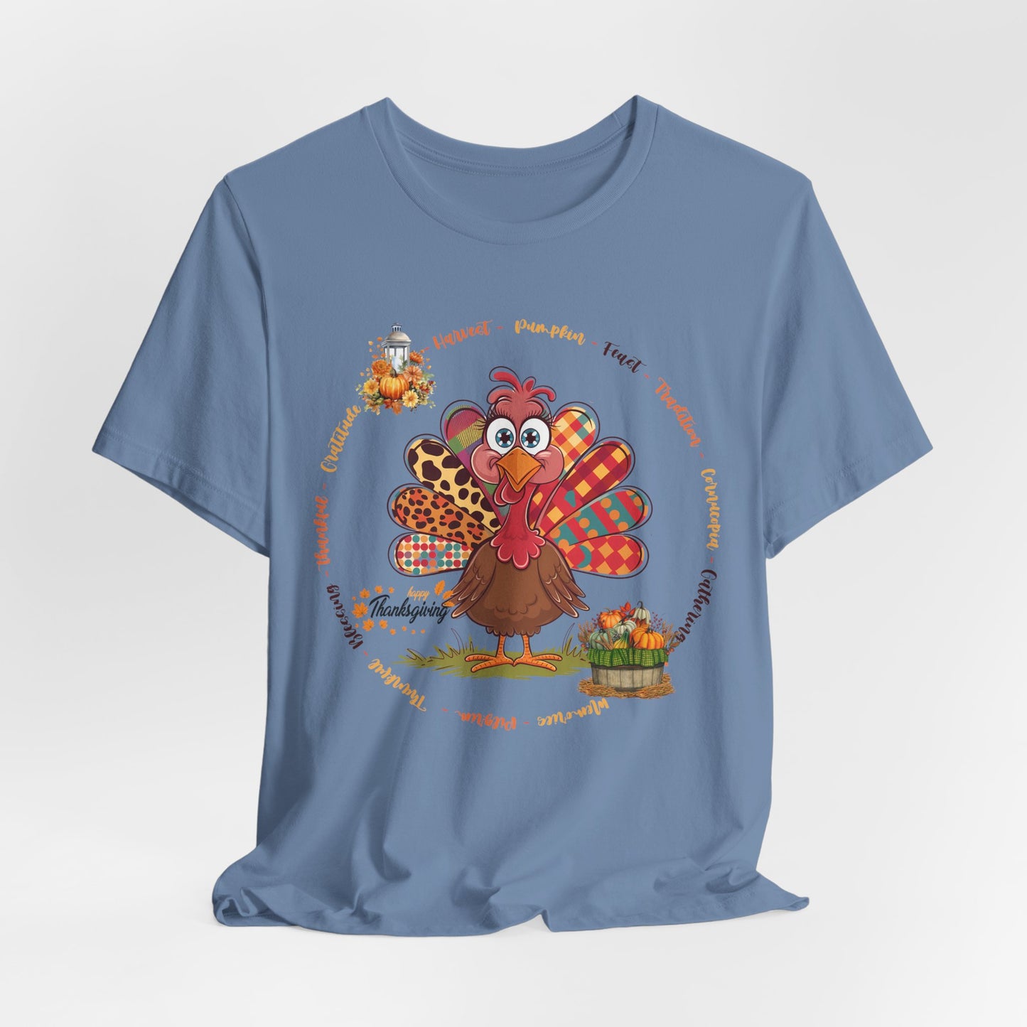 Happy Thanksgiving T-shirt, Happy thanksgiving 2024 T-shirt, Thanksgiving Gift,Turkey Shirt, Family Thanksgiving, Holiday Outfit.