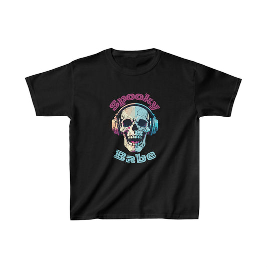 Spooky Babe Halloween Kids Shirt, Stay Spooky Halloween Kids Heavy Cotton™ Tee, Spooky Season Kids Shirt, Spooky Vibes Shirt, Trick Or Treat Cotton T-Shirt.