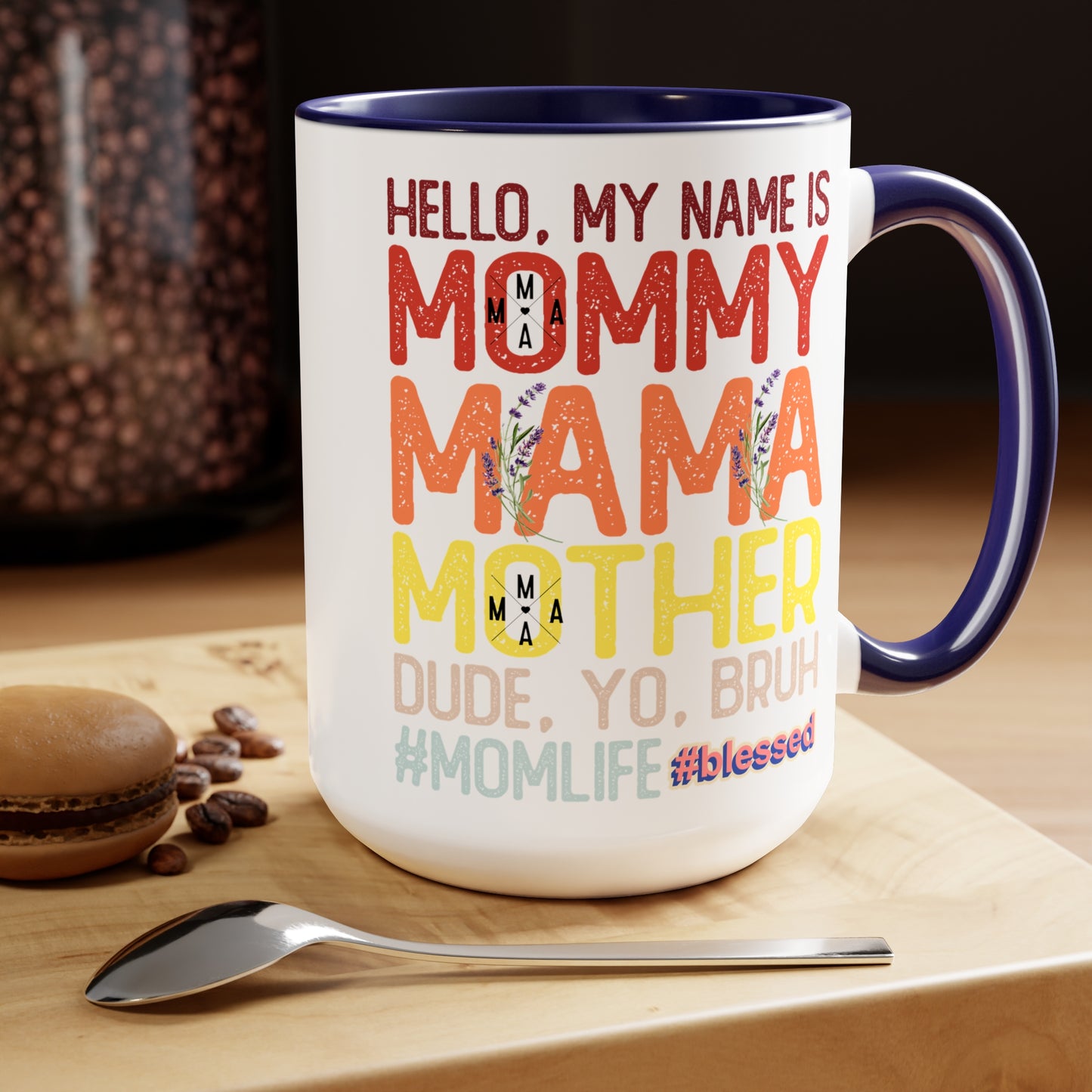 Happy Mother's dayTow-Tone Coffee Mug.15oz, Gift for mom, Mama's Coffee Mug