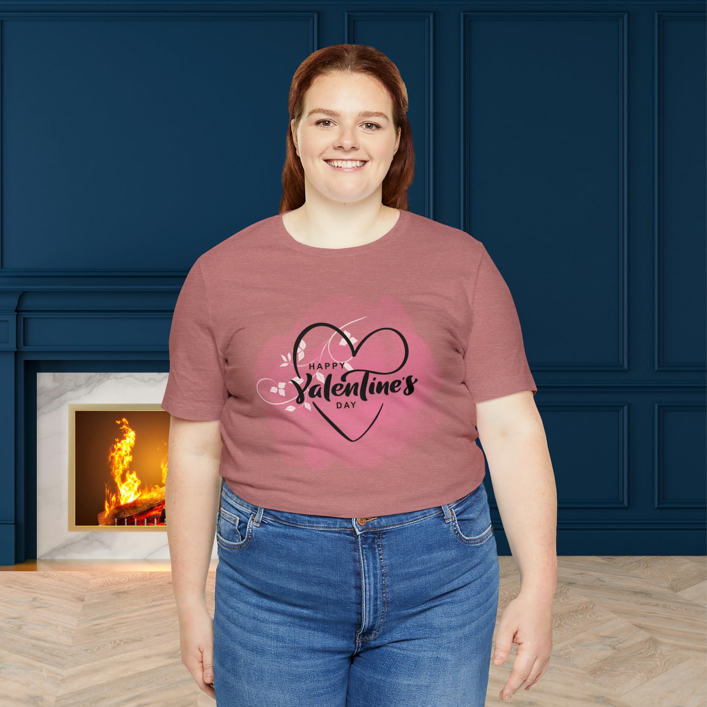 Happy valentines day Unisex Jersey Short Sleeve Tee