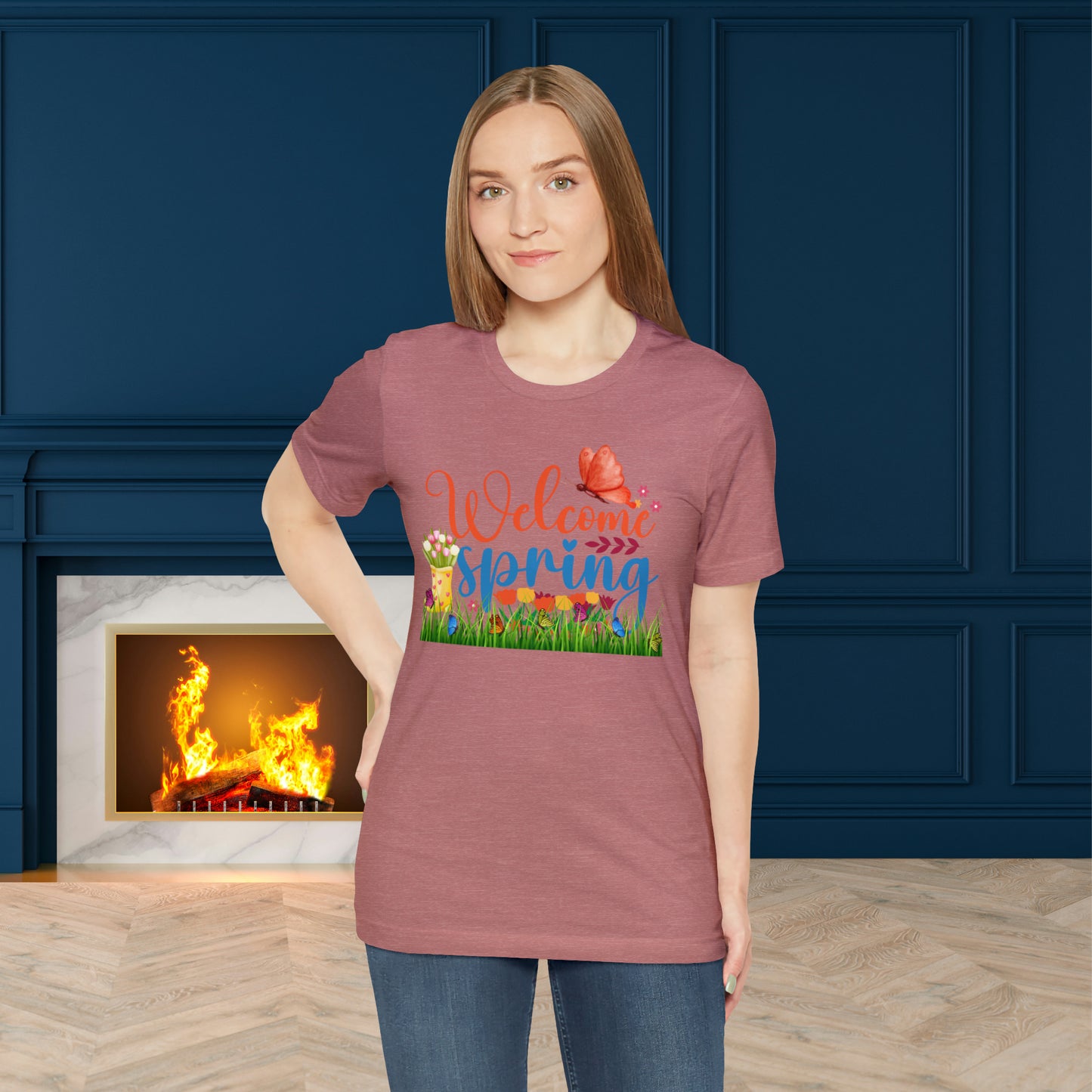 Welcome Spring Unisex T-shirt, Spring Vibes Trendy Shirt.