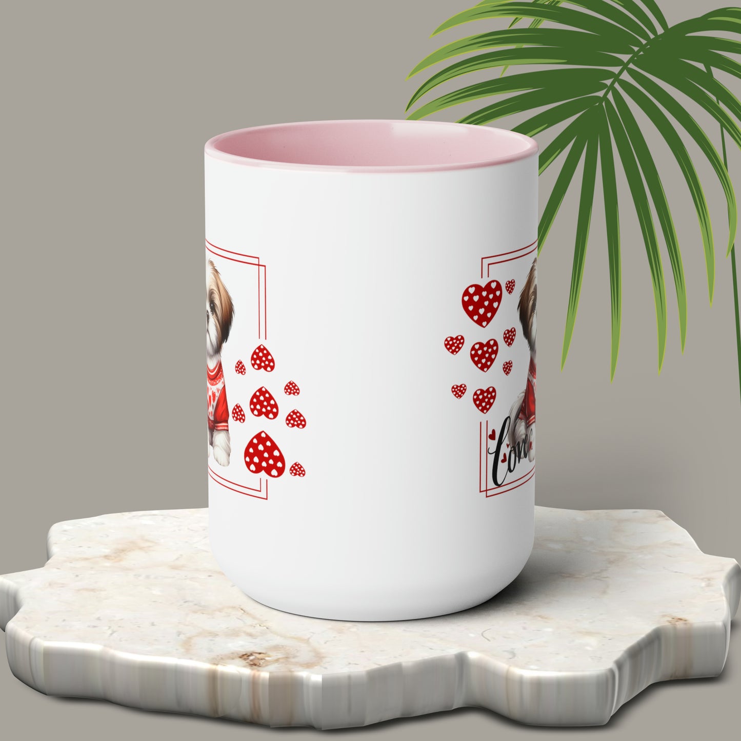 Happy valentines day Two-Tone Coffee Mugs, 15oz