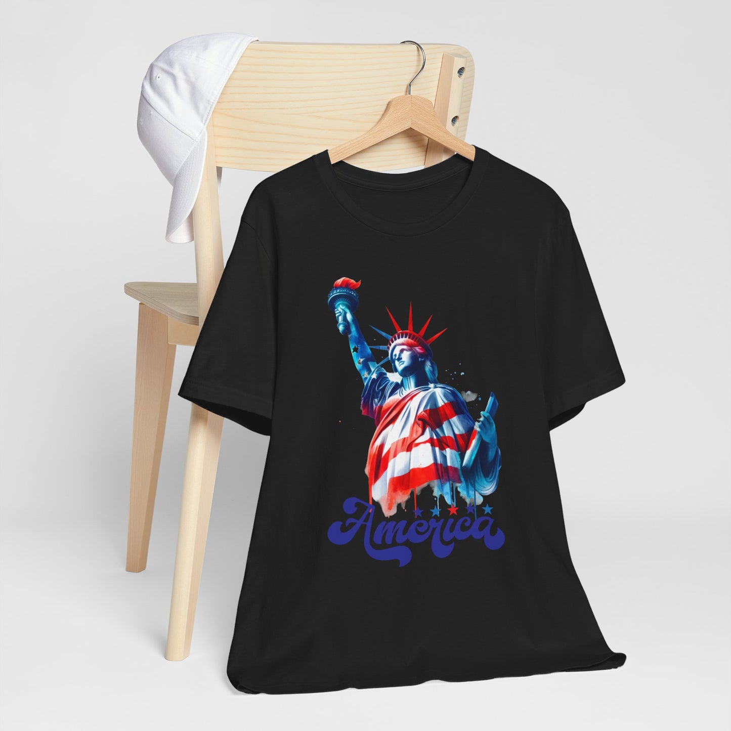 4th of July T-shirt, Sweet Land Of Liberty T-Shirt, Fourth of July unisex jersey short sleeve, America, Flag, Peace Love America. Proud To Be An American, Red White Blue.