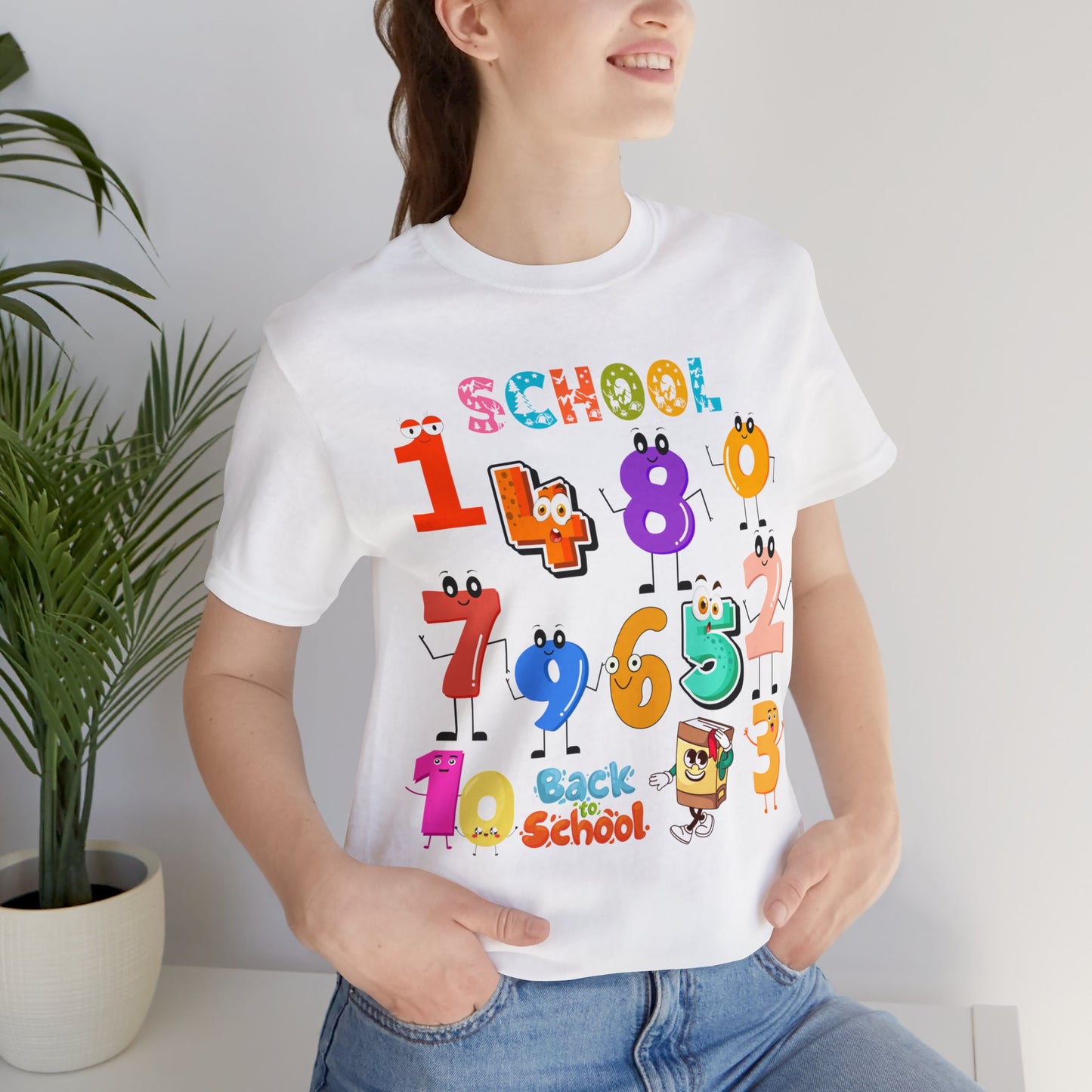 1 2 3 Back To School T-Shirt, Love Teach Inspire T-Shirt, Back To School T-Shirt, Teacher Back To school unisex jersey short sleeve.First Day Vibes T-Shirt.