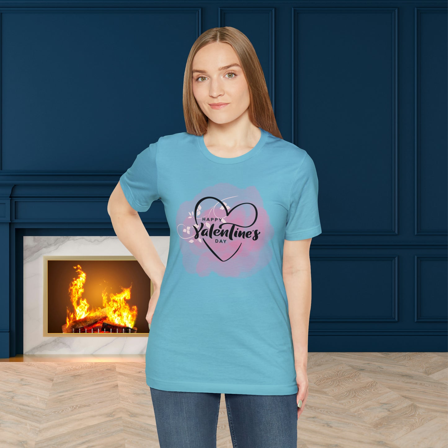 Happy valentines day Unisex Jersey Short Sleeve Tee