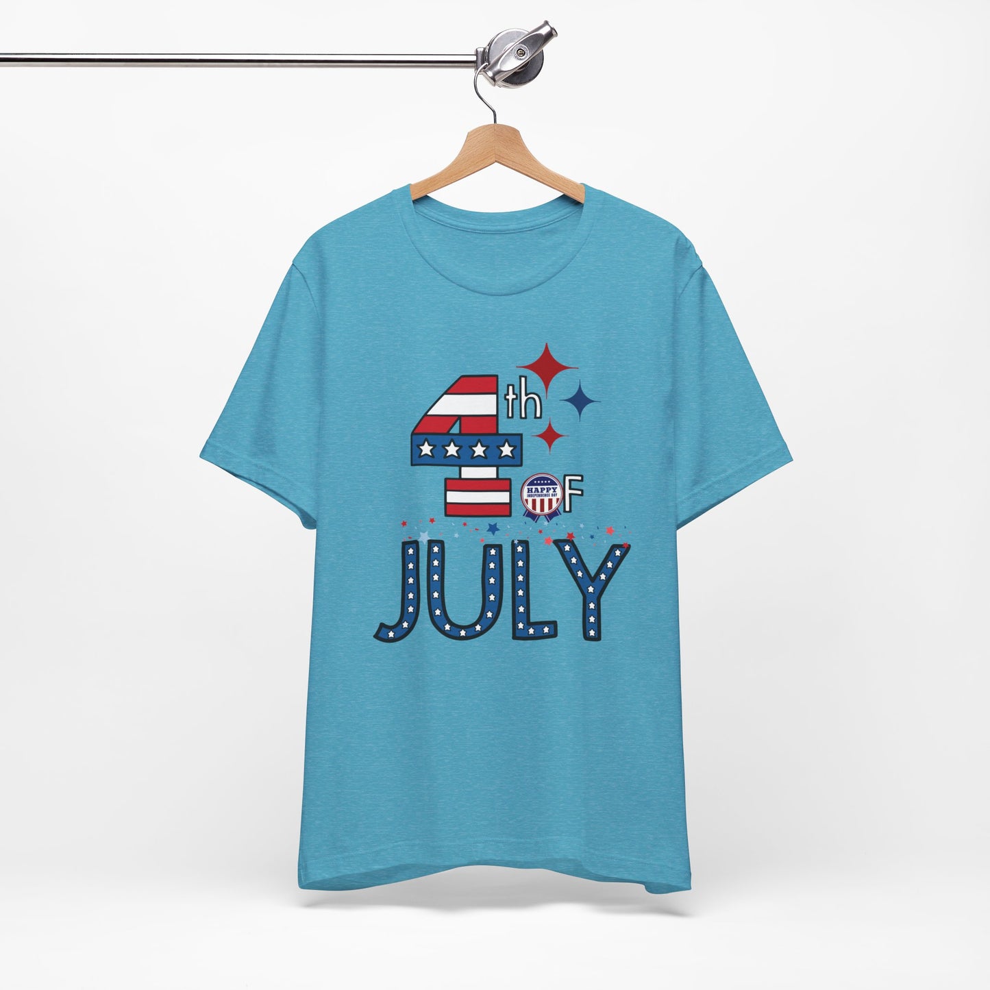 4th of July T-Shirt,  Fourth of July unisex jersey short sleeve.