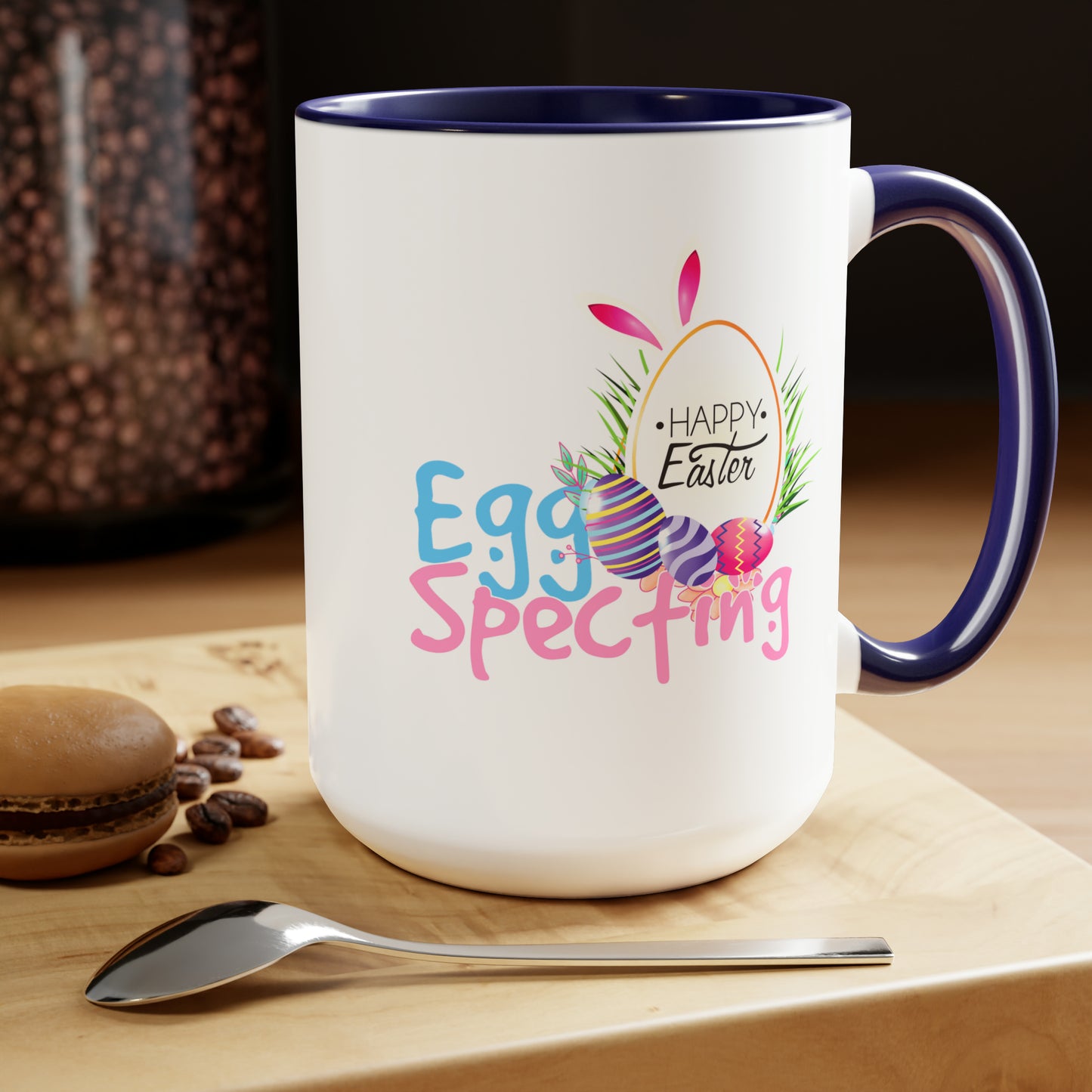 Happy Easter Two-Tone Coffee Mugs, 15oz