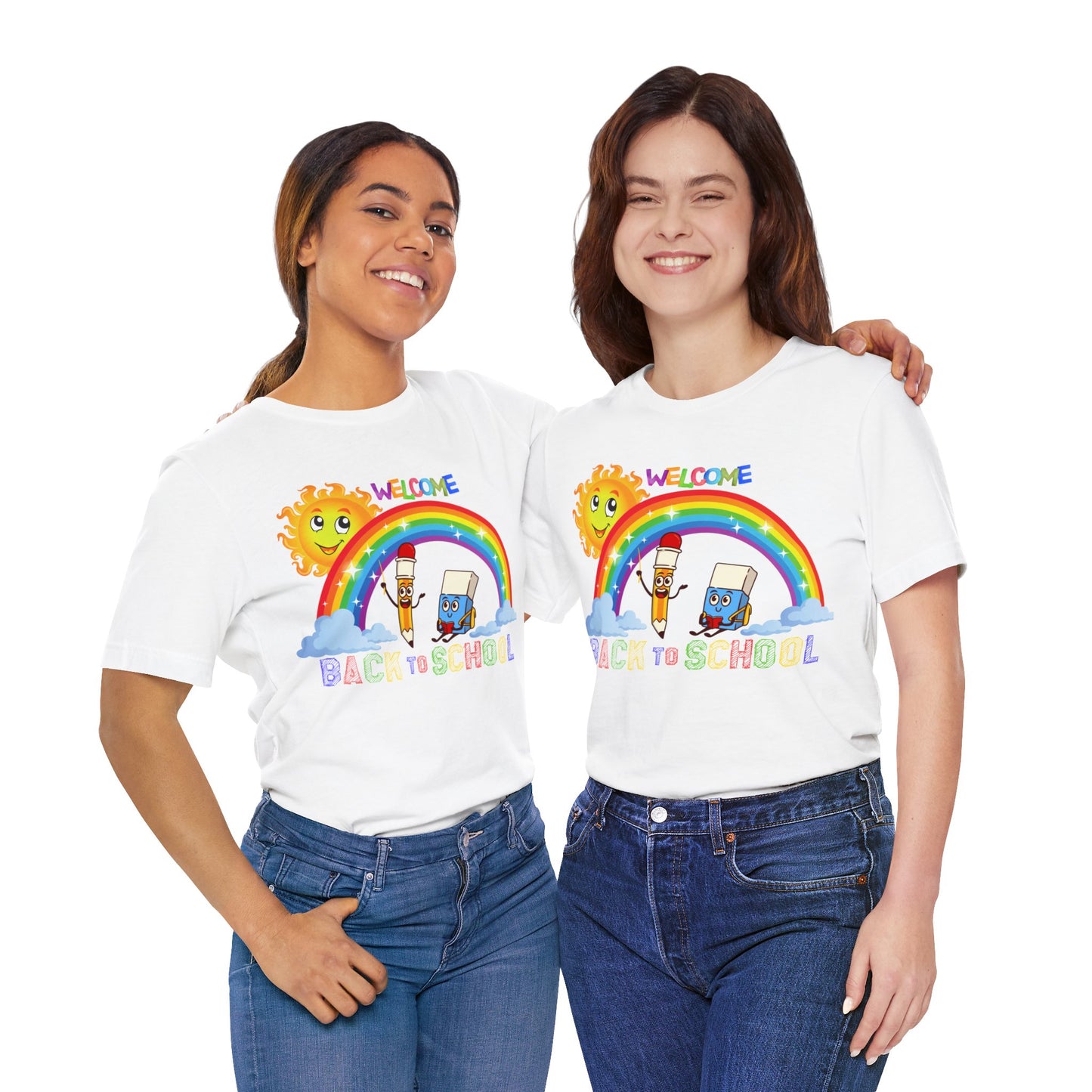 Welcome Back To School T-Shirt, Hello Teacher T-Shirt, Back To School T-Shirt, Teach Love Inspire Teacher Shirt, Teacher Back To school unisex jersey short sleeve.First Day Vibes T-Shirt.