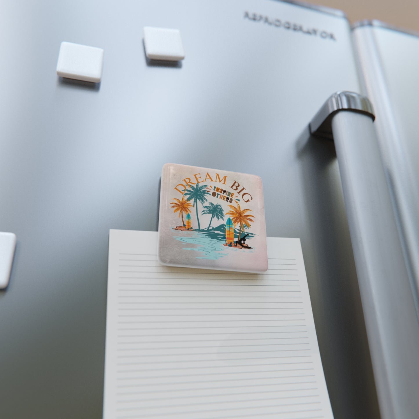 Dream Big Yoga Porcelain Magnet, Square, Cute Porcelain Magnet, Mindful Gift, Yoga lovers Porcelain Magnet, Yoga Instructor Gift, Gift For Yoga lovers, Gift For Yogi.