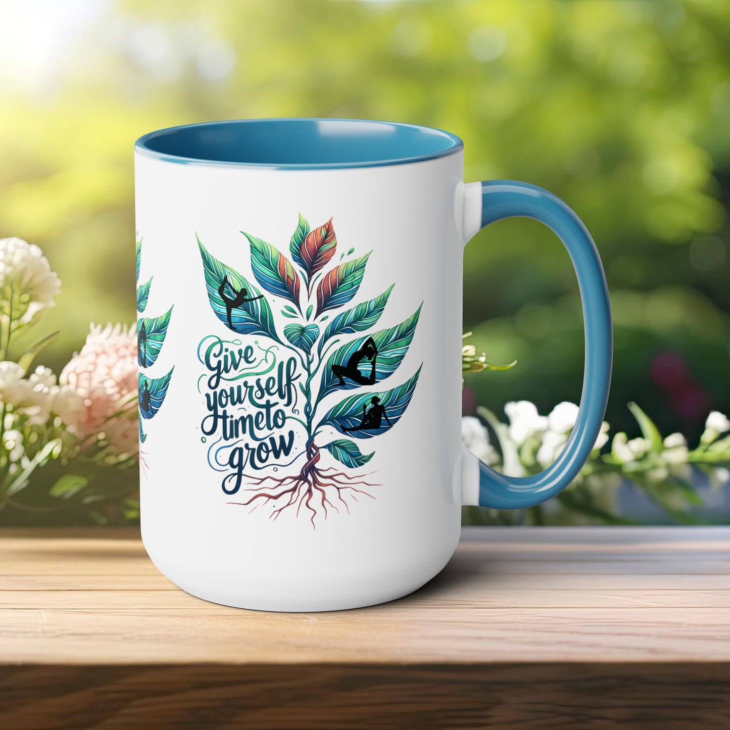 Give Yourself Time To Grow Yoga Coffee Mug, Cute Yoga Coffee Mug, Yoga lovers Coffee Mug, Yoga Instructor Gift, Gift For Yoga lover, Gift For Yogi.