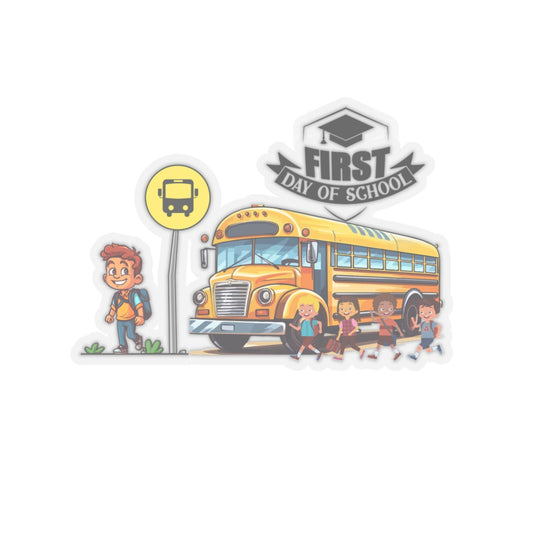 First Day Of School Back To School Kiss-Cut Stickers, First Grade Squad Kiss-Cut Stickers, Gift for First graders, Ready for School, Back to Learning.