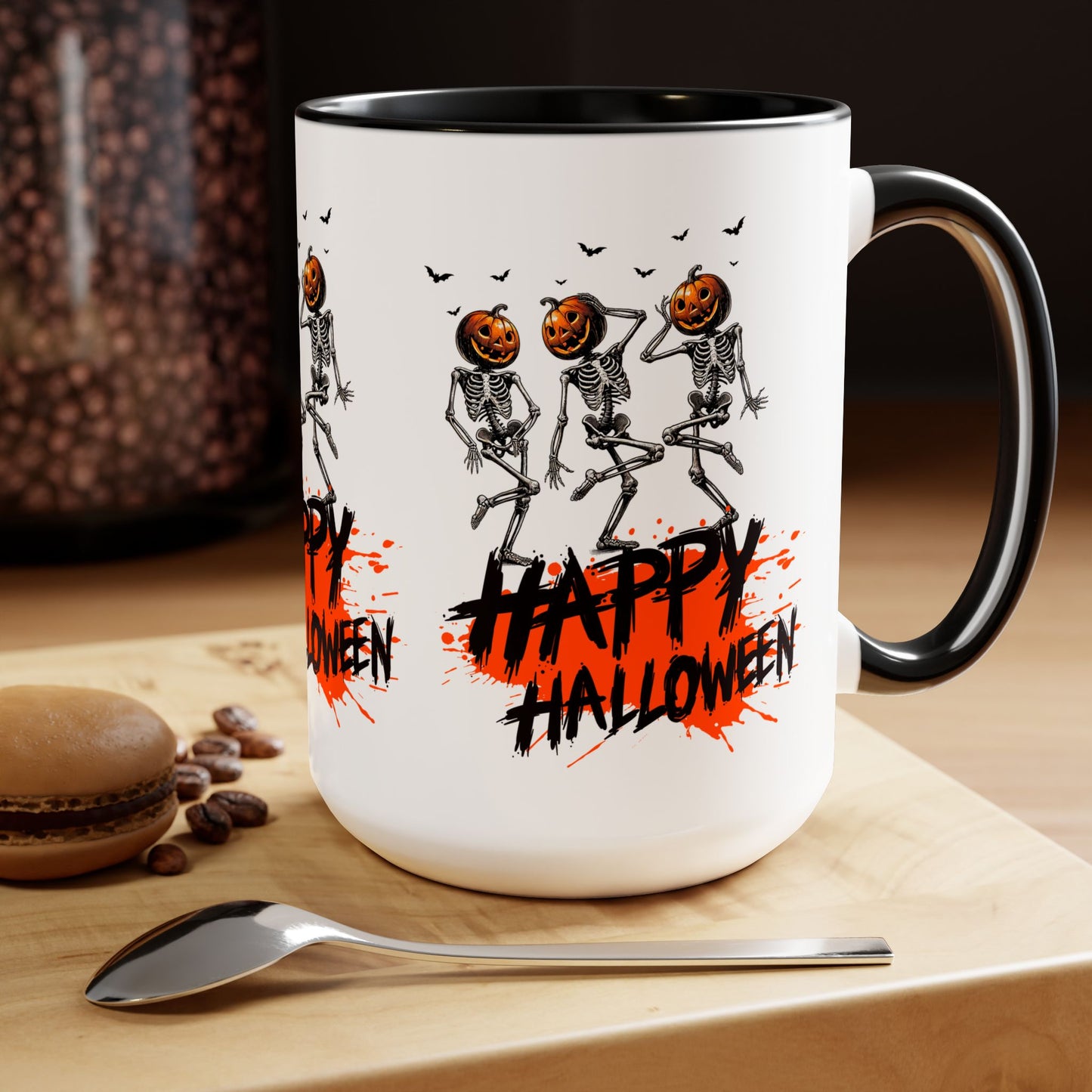 Happy Halloween Coffee Mug,  Let's Go Halloween Coffee Mug, Trick or Treat Halloween Coffee Mug, Cute Skeleton Coffee Mug, Spooky Season Halloween Coffee Mug.