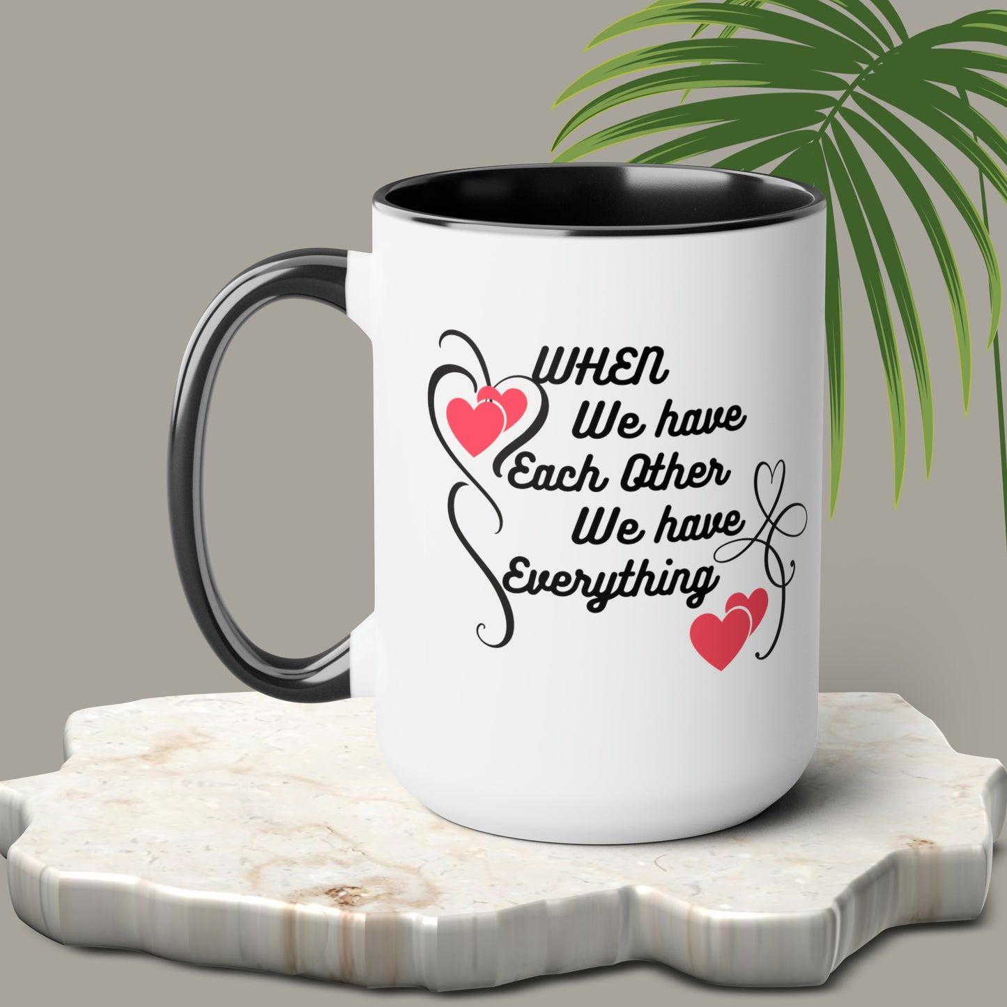 Happy valentines day Two-Tone Coffee Mugs, 15oz