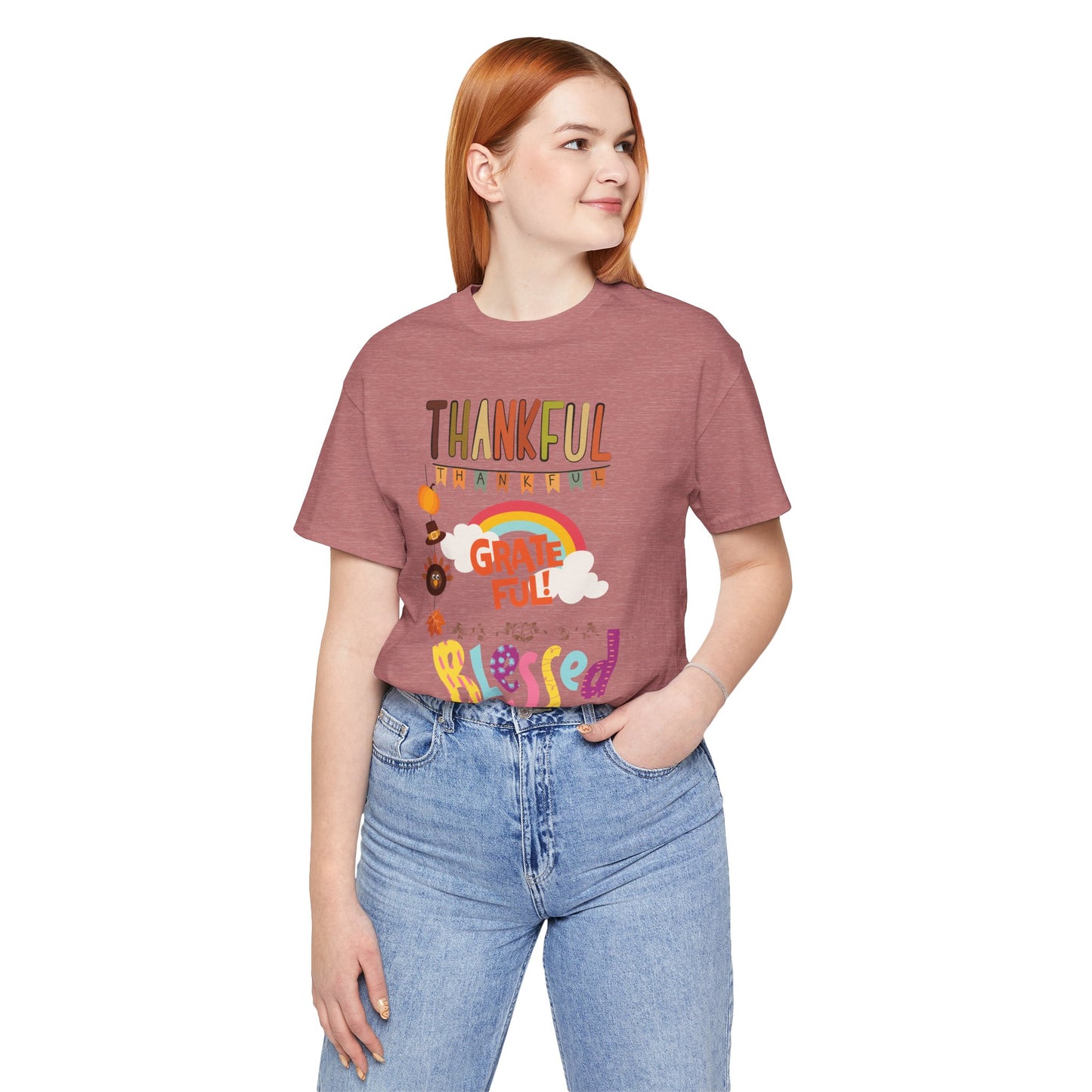 Thankful Grateful Blessed T-shirt, Happy Thanksgiving T-shirt, Happy thanksgiving 2024 T-shirt, Thanksgiving Gift,Turkey Shirt, Family Thanksgiving, Holiday Outfit.