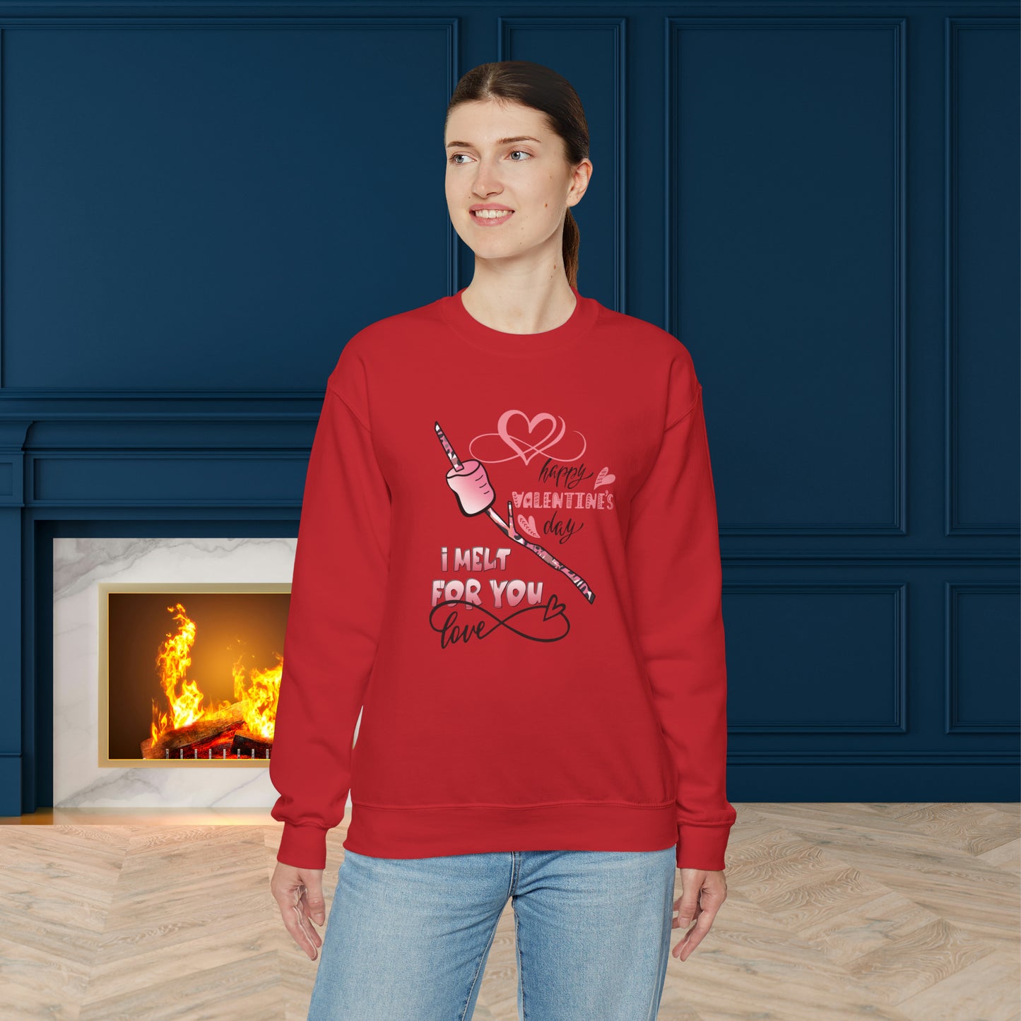 Happy valentines day Unisex Heavy Blend™ Crewneck Sweatshirt