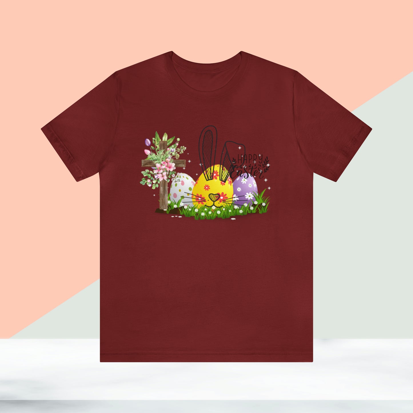 Happy Easter Unisex Jersey Short Sleeve Tee