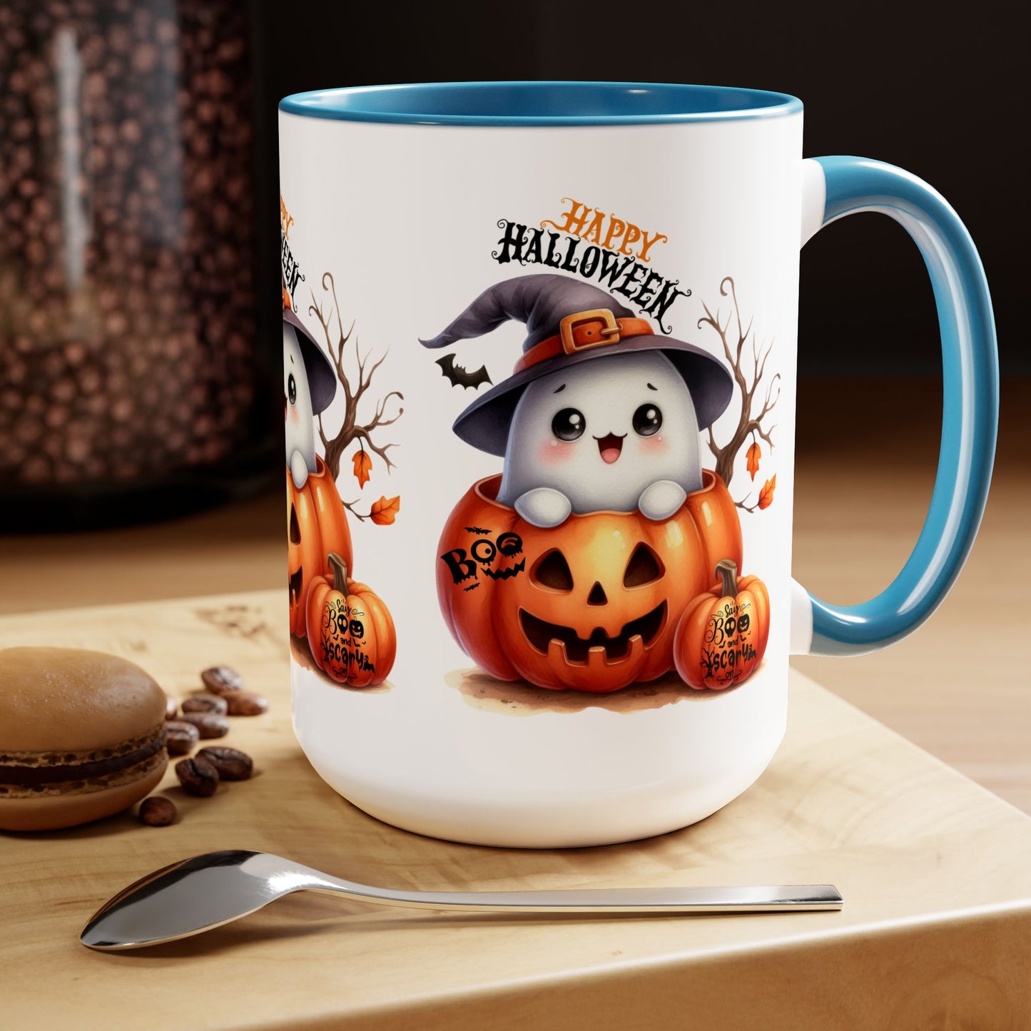 Happy Halloween Coffee Mug,  Let's Go Halloween Coffee Mug, Trick or Treat Halloween Coffee Mug, Cute Skeleton Coffee Mug, Spooky Season Halloween Coffee Mug.