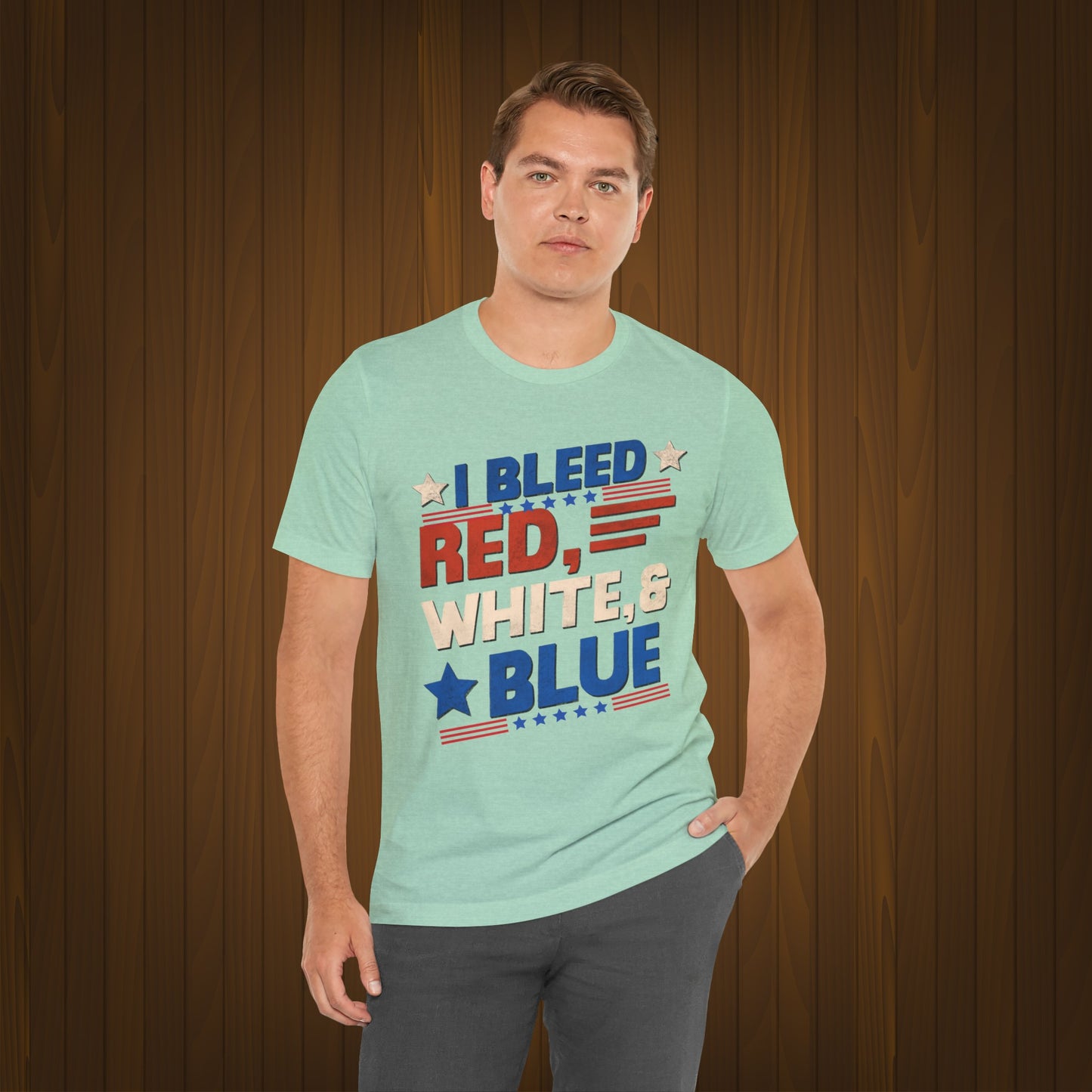 4th of July T-shirt, Red White Blue T-Shirt, Fourth of July unisex jersey short sleeve.