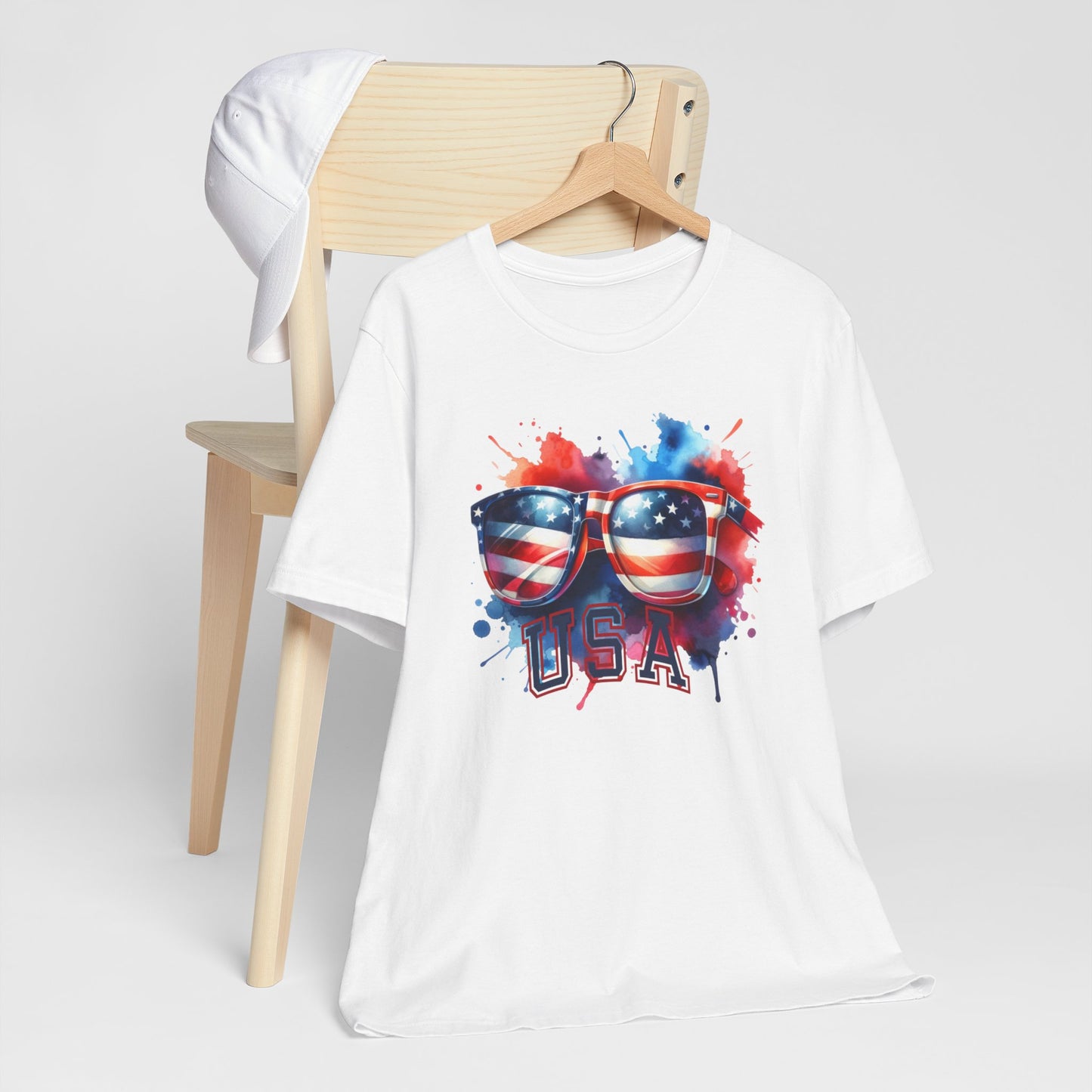 4th of July T-shirt, Sweet Land Of Liberty T-Shirt, Fourth of July unisex jersey short sleeve, America, Flag, Peace Love America. Proud To Be An American, Red White Blue.