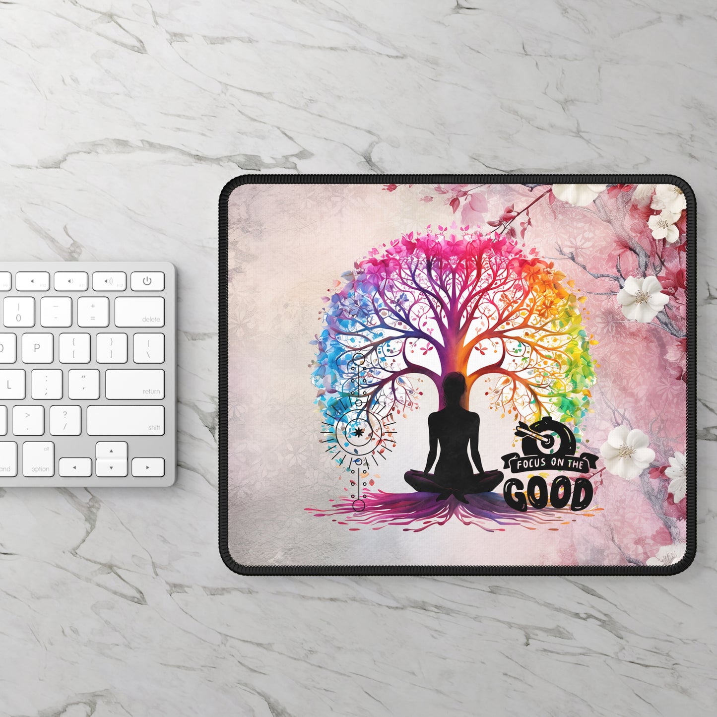 Focus On The Good Yoga Mouse Pad,Unique Gift For Meditation And Yoga Lover, Cute Yoga Mouse Pad, Mindful Yoga Gift, Yoga lover Mouse Pad, Yoga Instructor Gift, Gift For Yoga lovers, Gift For Yogi.