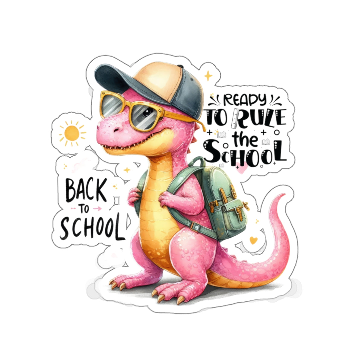 Ready To Rule The School Back To School Kiss-Cut Stickers, First Grade Squad Kiss-Cut Stickers, Gift for First graders, Ready for School, Back to Learning.