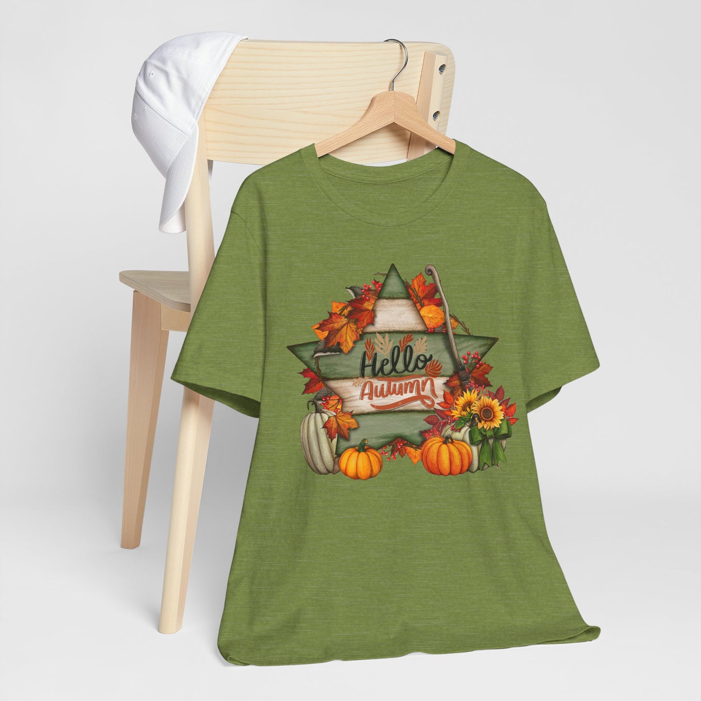 Hello Autumn Thanksgiving T-shirt, Happy thanksgiving 2024 T-shirt, Thanksgiving Gift,Turkey Shirt, Family Thanksgiving, Holiday Outfit.