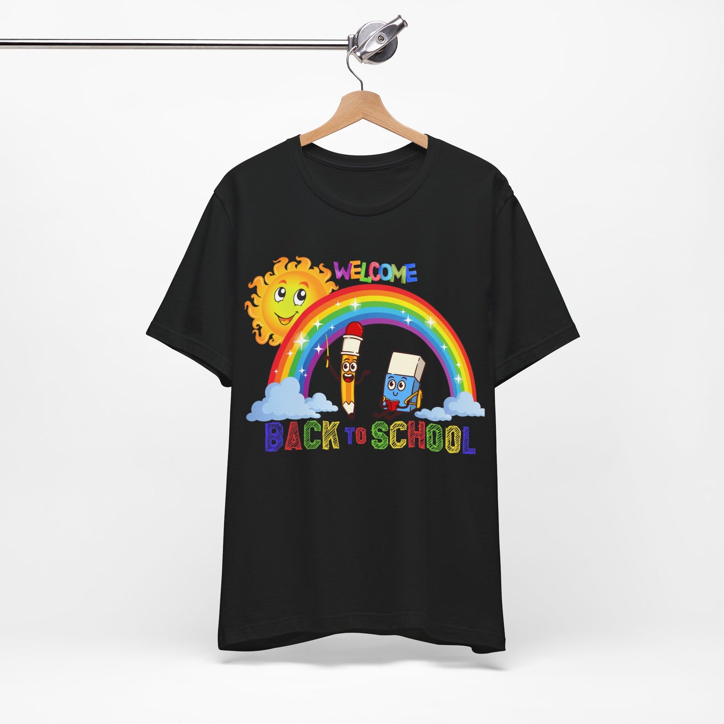 Welcome Back To School T-Shirt, Hello Teacher T-Shirt, Back To School T-Shirt, Teach Love Inspire Teacher Shirt, Teacher Back To school unisex jersey short sleeve.First Day Vibes T-Shirt.