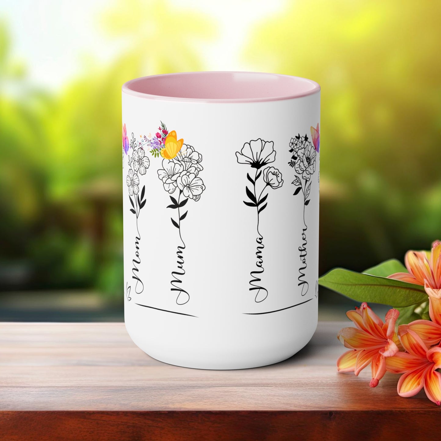 Happy Mother's dayTow-Tone Coffee Mug.15oz, Gift for mom, Mama's Coffee Mug