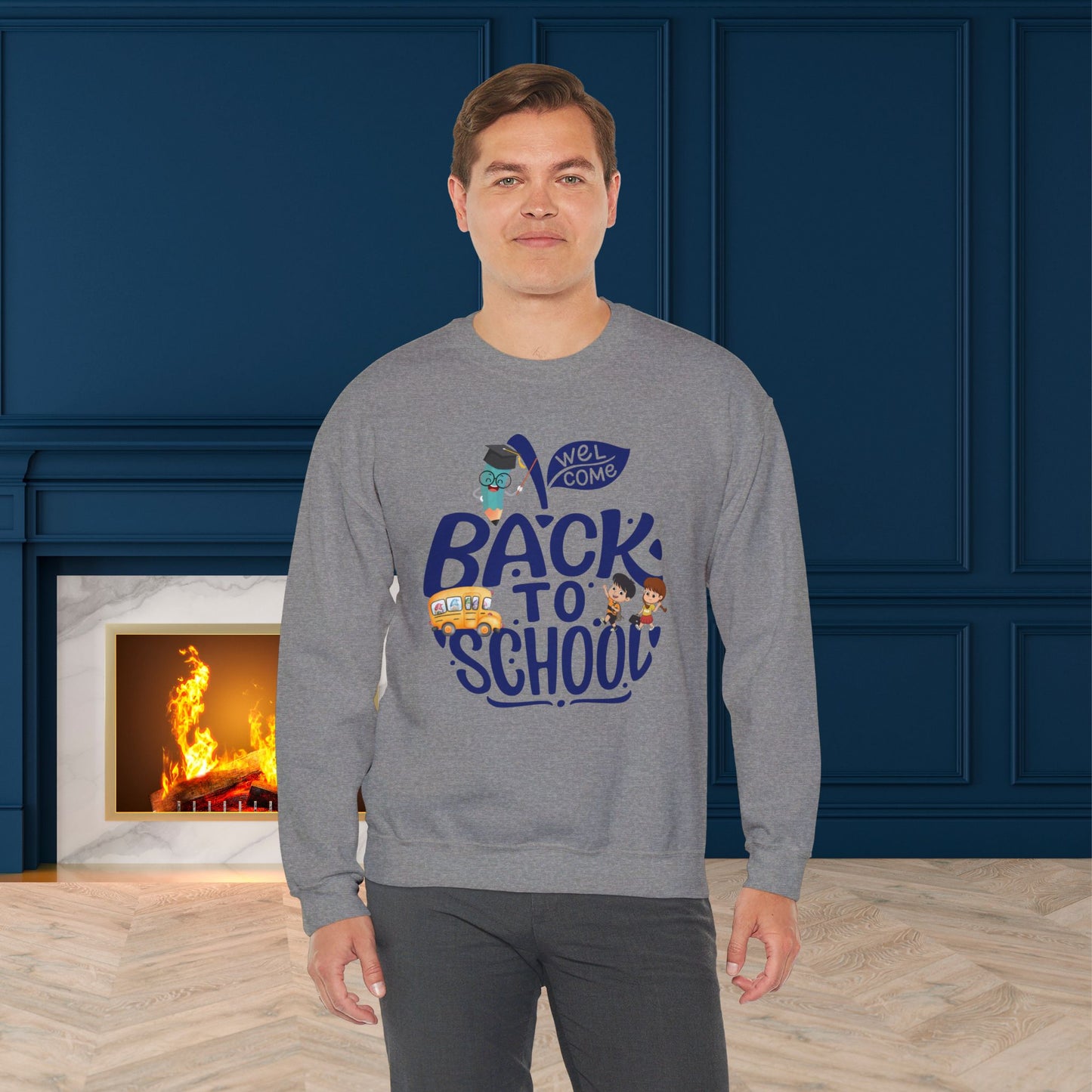 Back To school unisex heavy blend crewneck sweatshirt, We Love Teachers Sweatshirt,Teacher Back To school  Sweatshirt. First Day Vibes Sweatshirt.