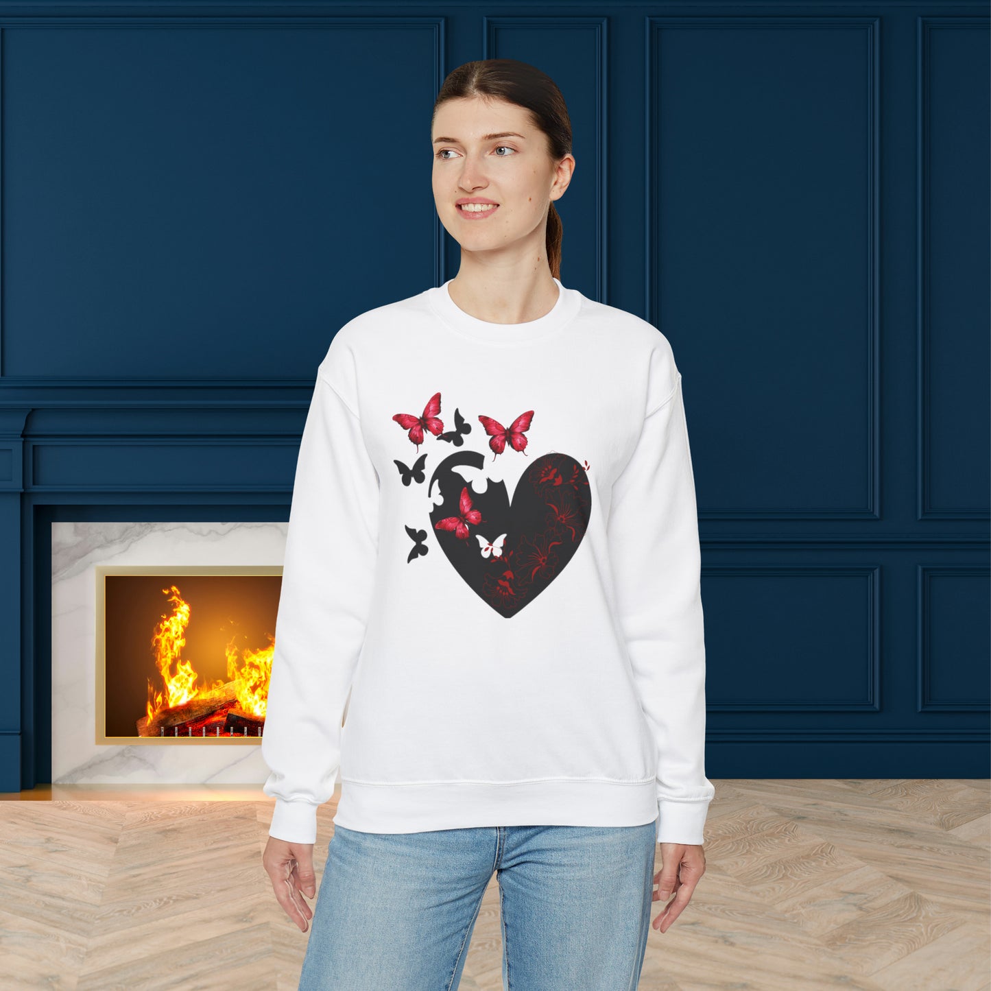 Happy valentines day Unisex Heavy Blend™ Crewneck Sweatshirt