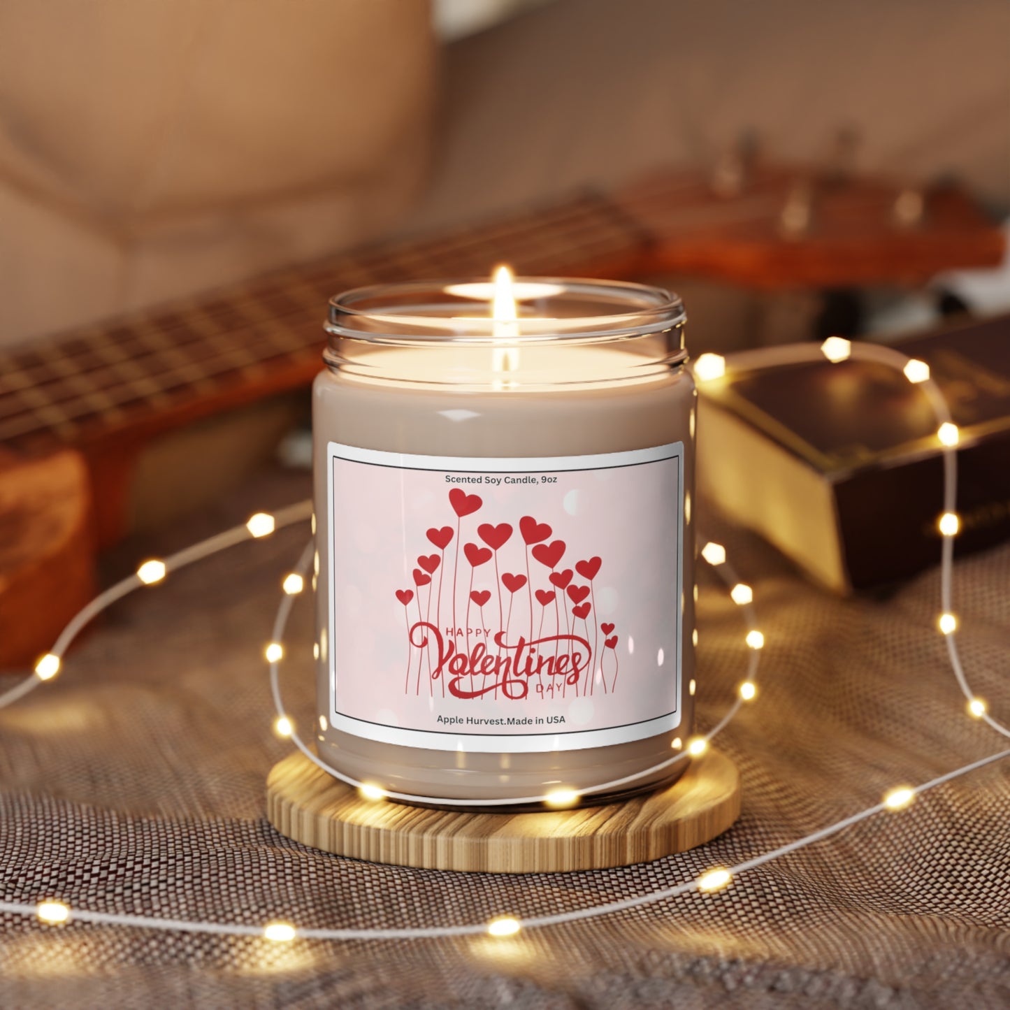 Happy valentines day Scented Soy Candle, 9oz